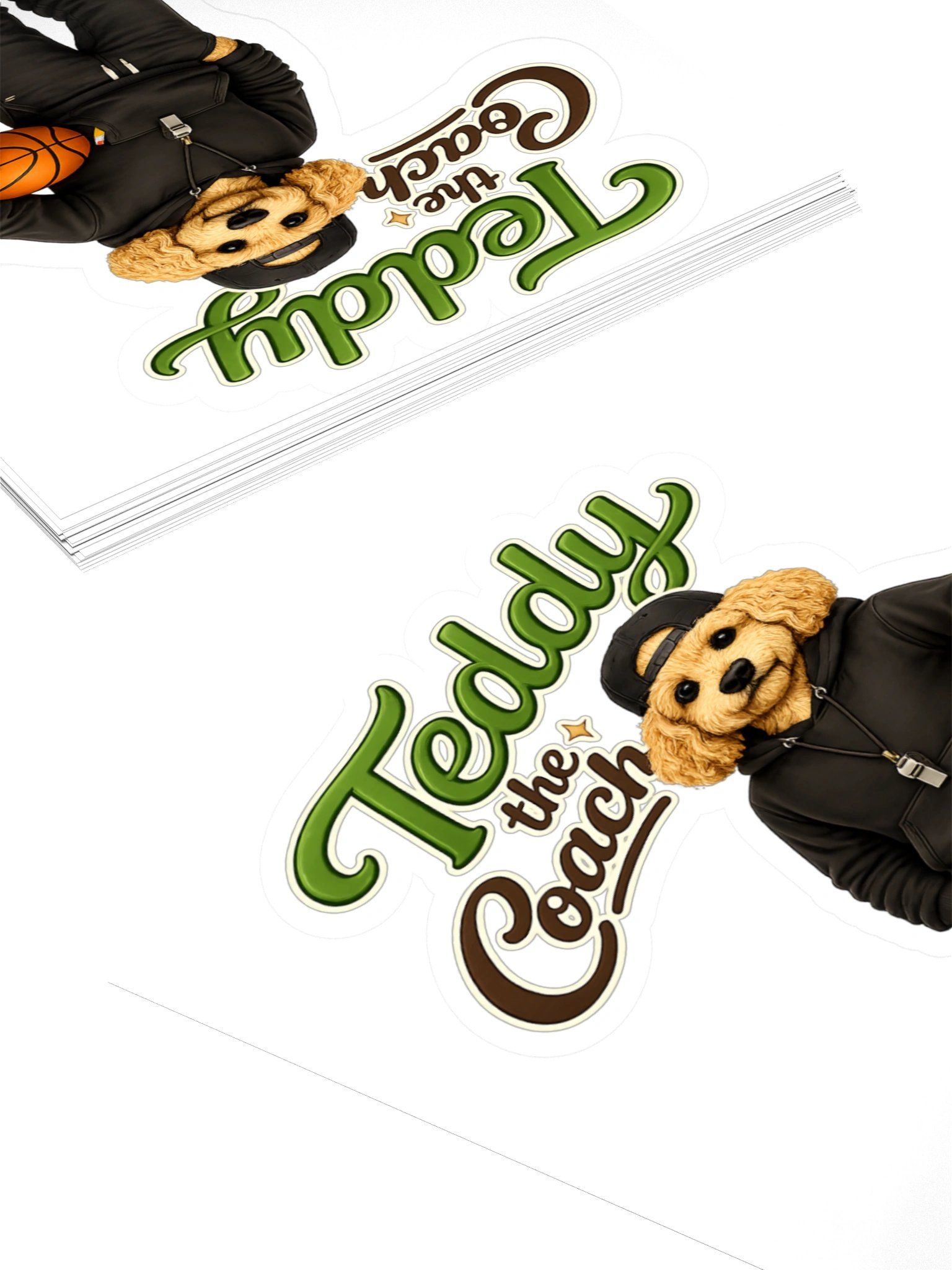 Teddy the Coach Streetwear Dog Basketball Sticker product image (4)