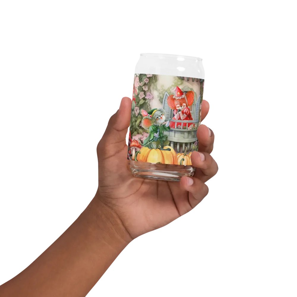 Four Seasons of Love: Autumn Serenade Can-Shaped Glass | Fall Romance Drinkware product image (2)
