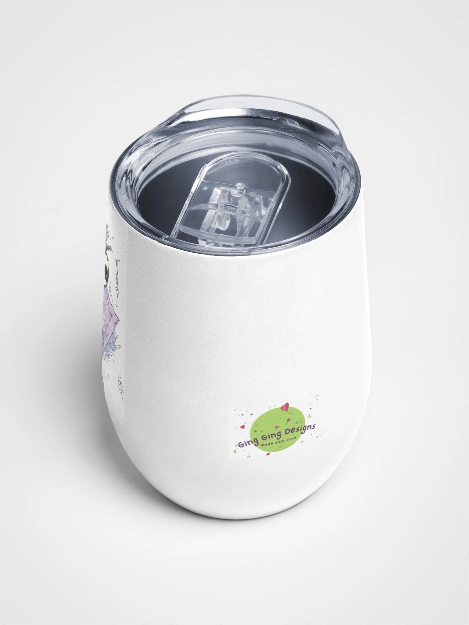 Ging Ging Grumpy Bird Wine Tumbler product image (4)