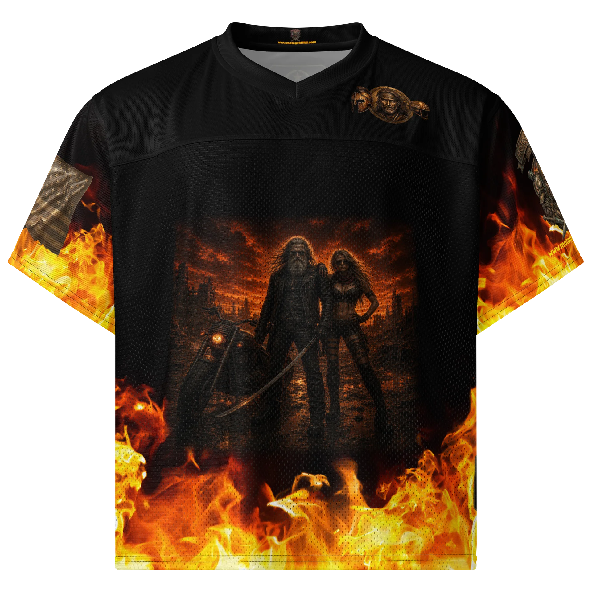 Legend of the MötoGraffitti Warrior Sage Football Jersey product image (1)