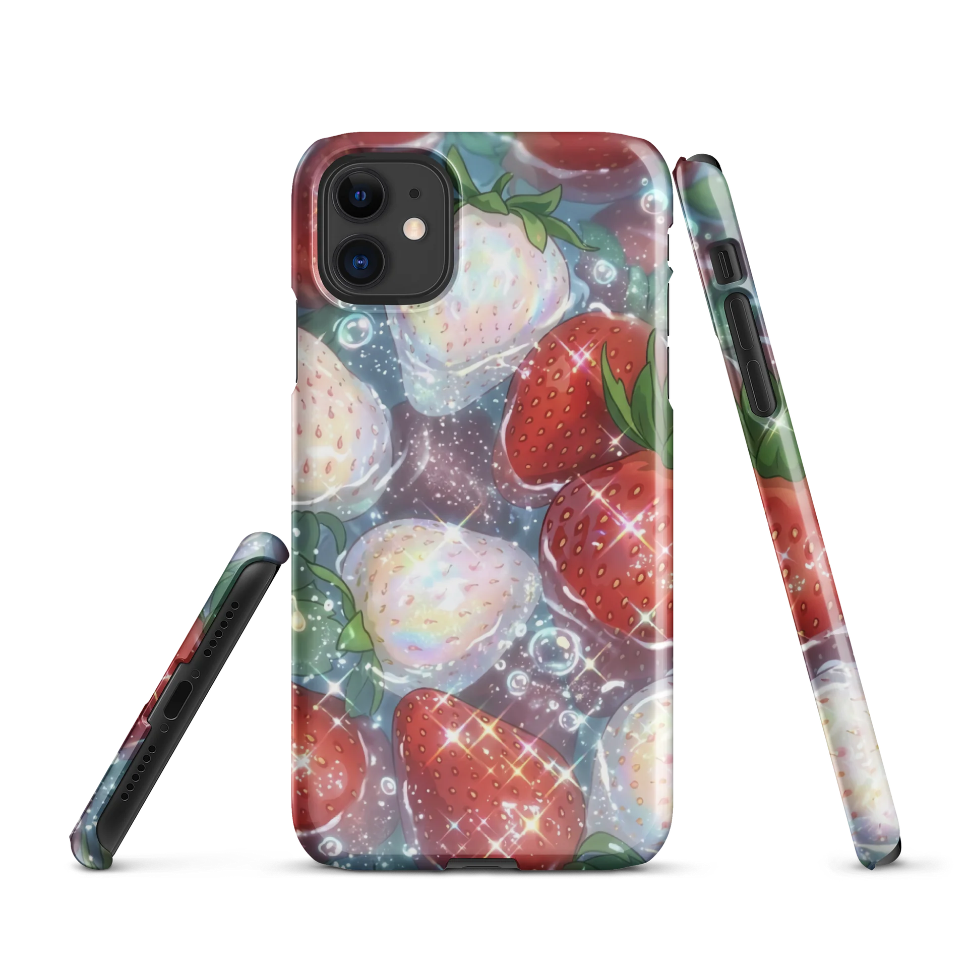 Sparkly Strawberry Splash iPhone Snap Case product image (1)
