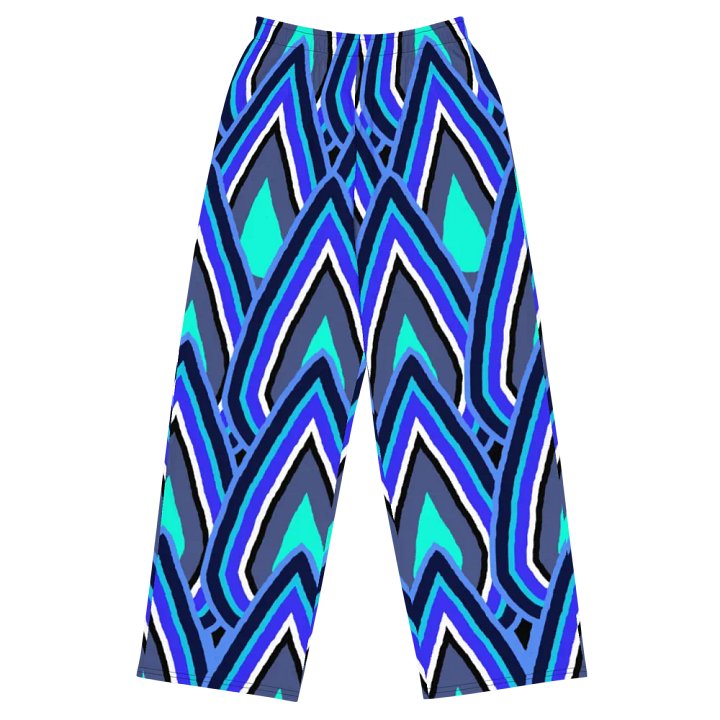 Blue Teardrop Wide Leg Pants product image (2)