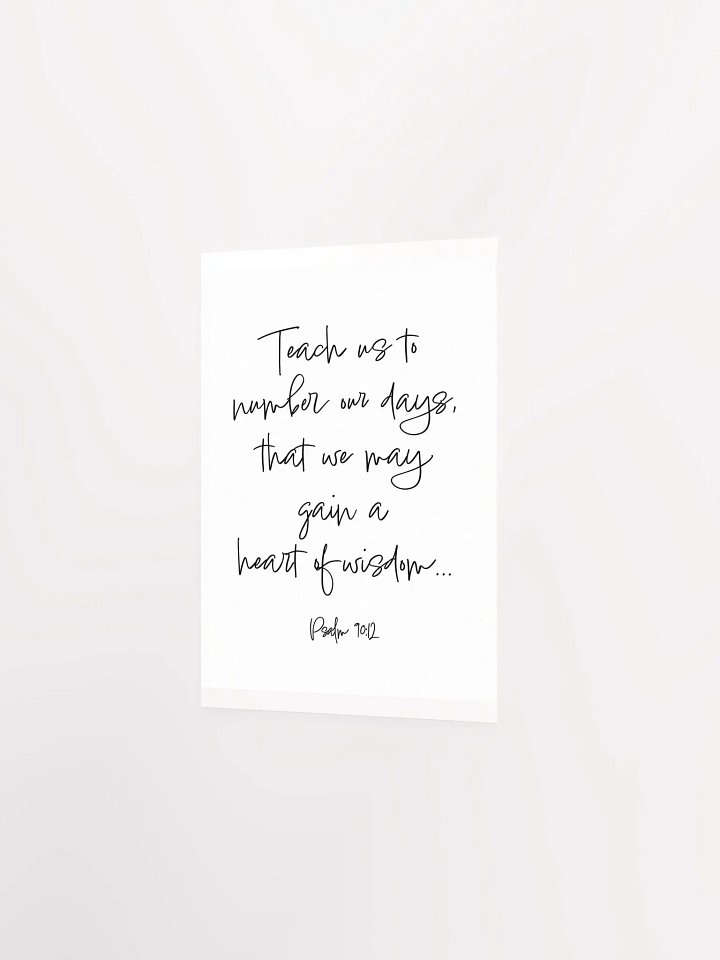 Teach us to Number Our Days - Print product image (2)