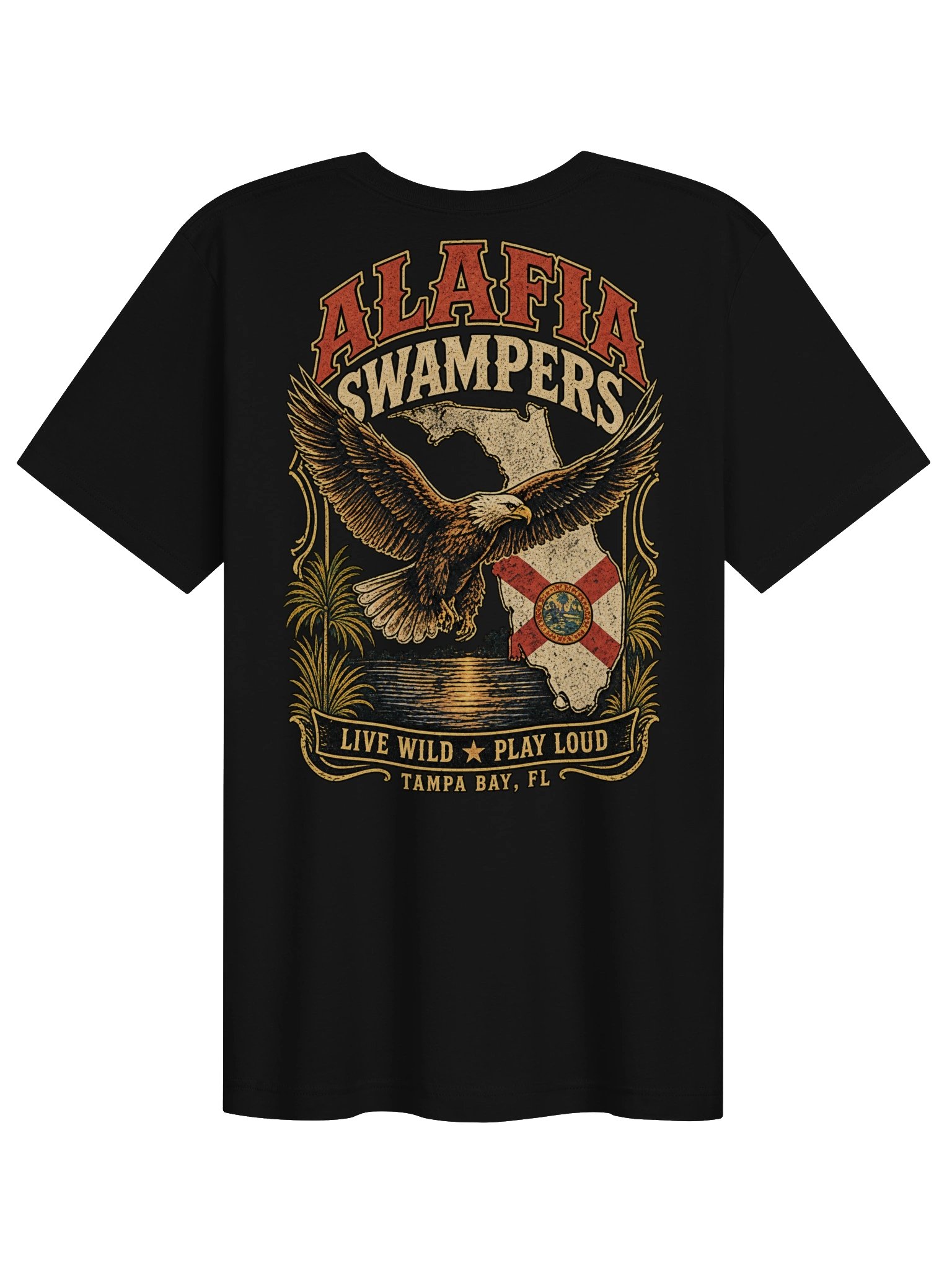 Alafia Swampers - Live Wild, Play Loud Eagle Tee product image (1)