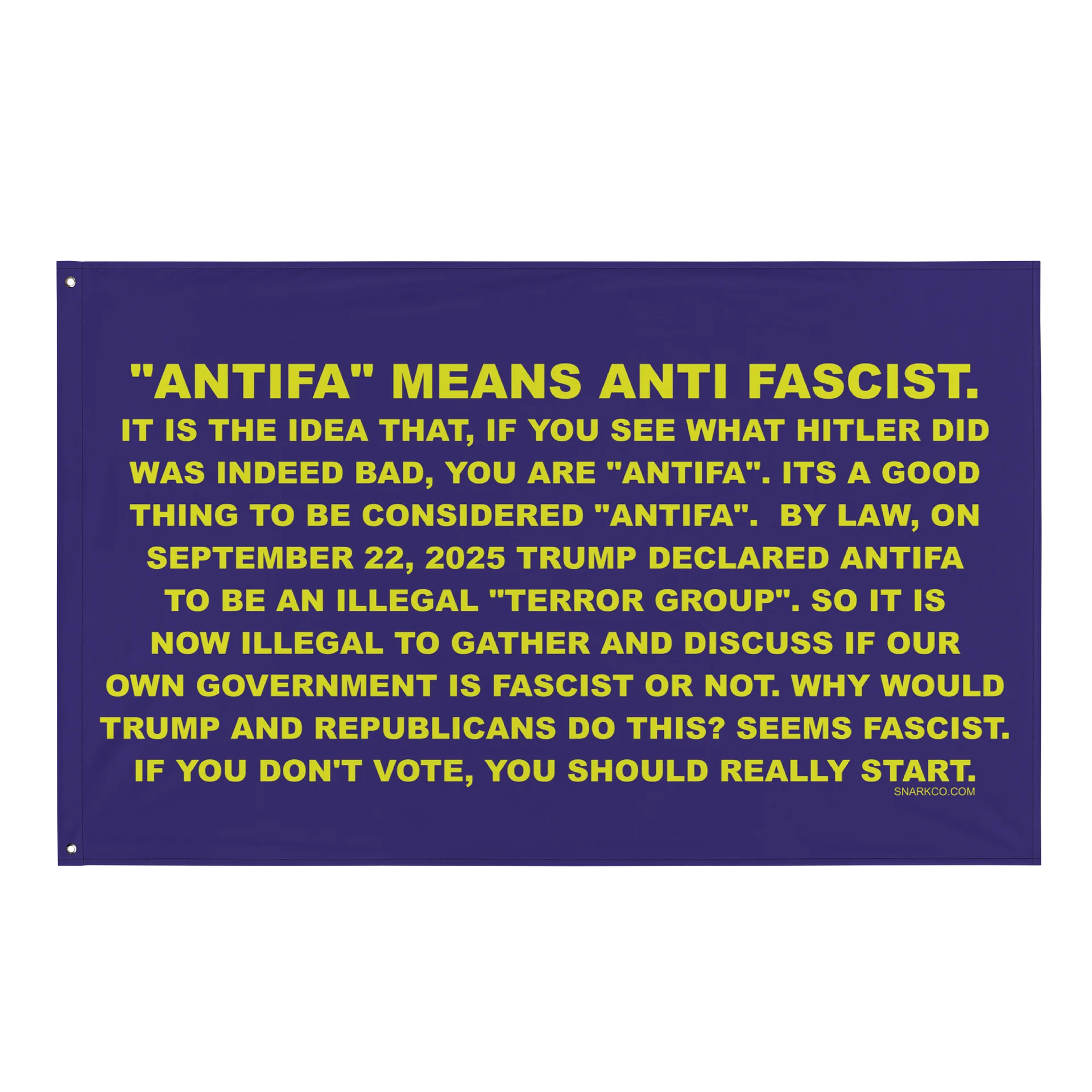 34.5" X 56" Approx size flag says: "Antifa" Means Anti Fascist. product image (1)