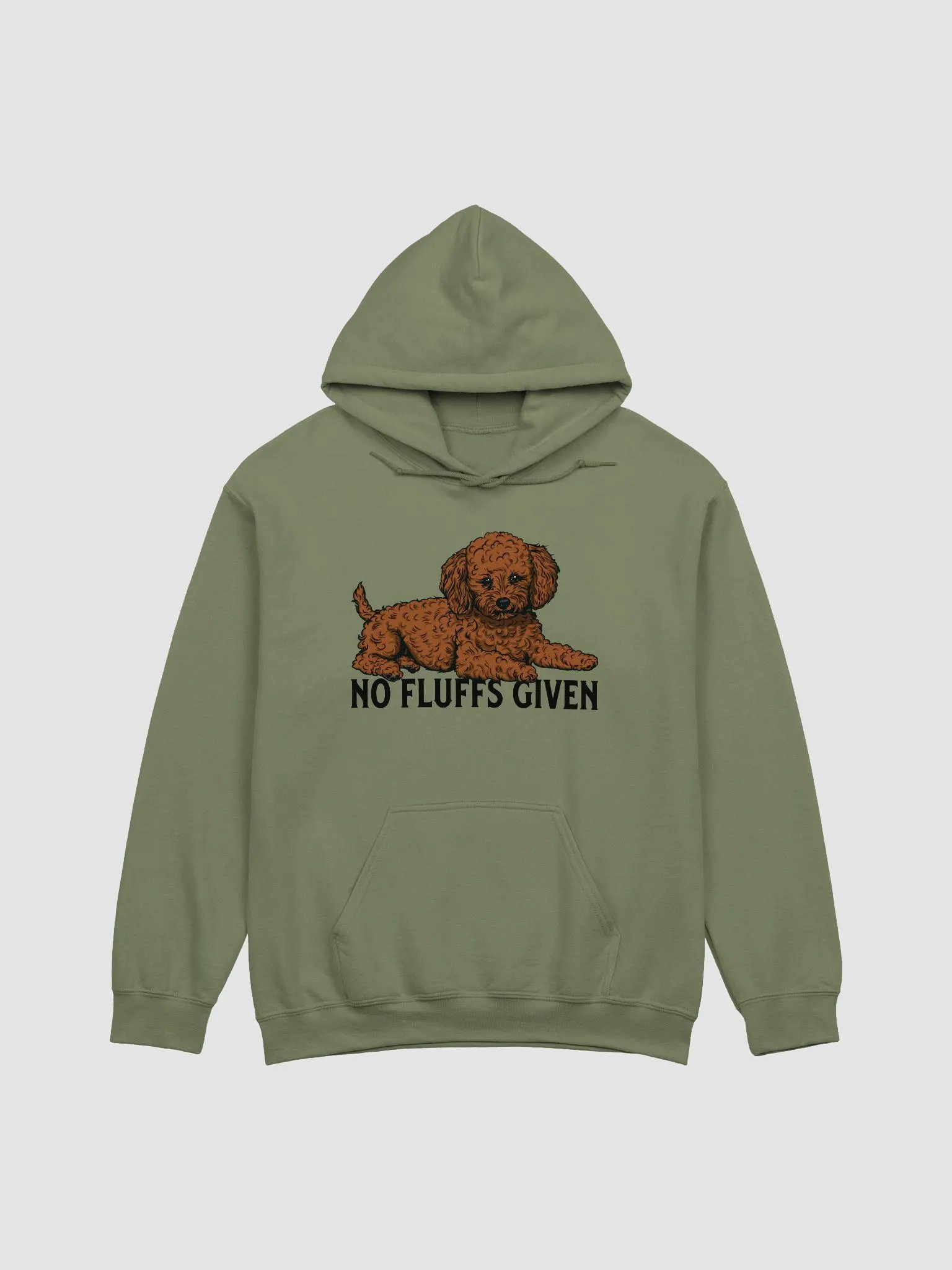 No Fluffs Given Hooded Sweatshirt of a Toy Poodle(Chocolate) | Funny Hoodie for Poodle Paw-rents product image (1)