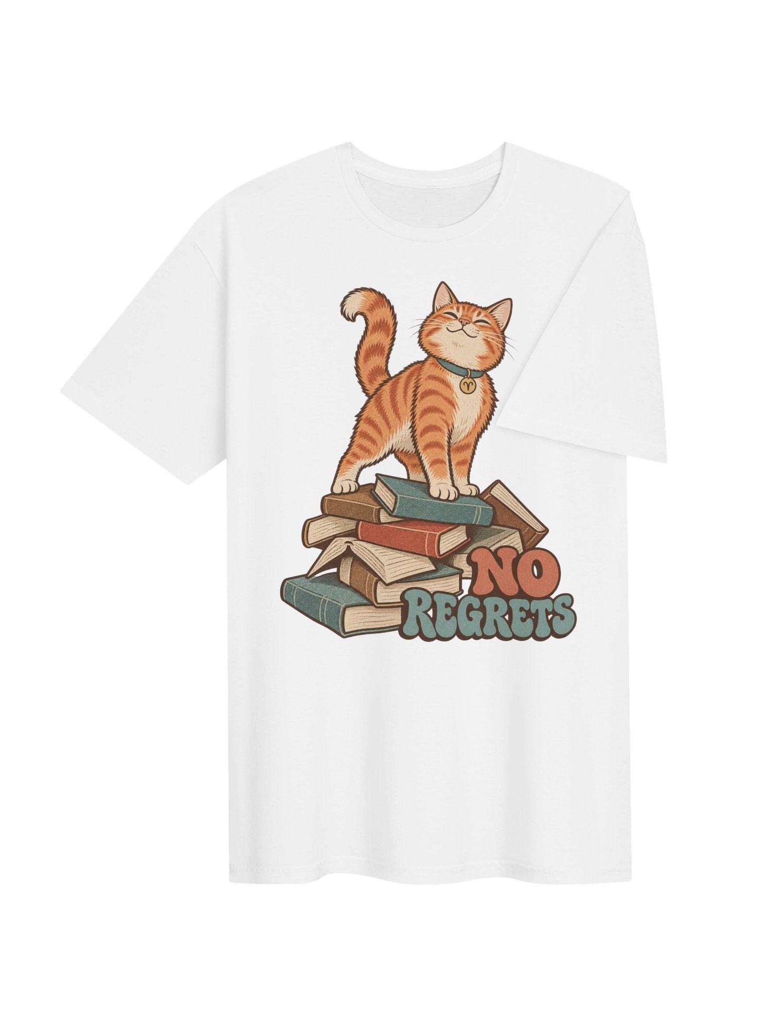 Aries No Regrets Cat Zodiac T-Shirt product image (4)
