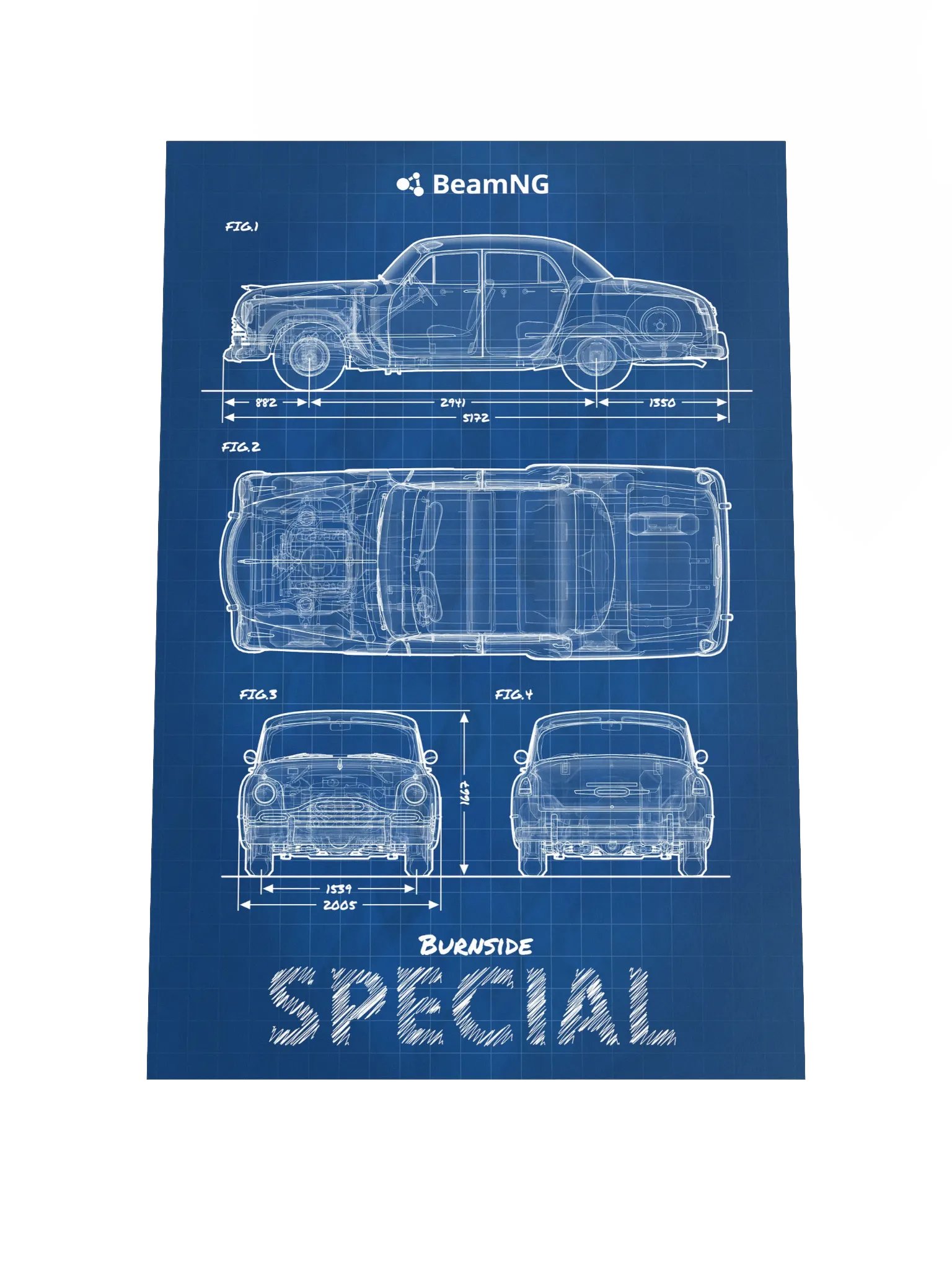 Burnside Special Blueprint Poster product image (1)