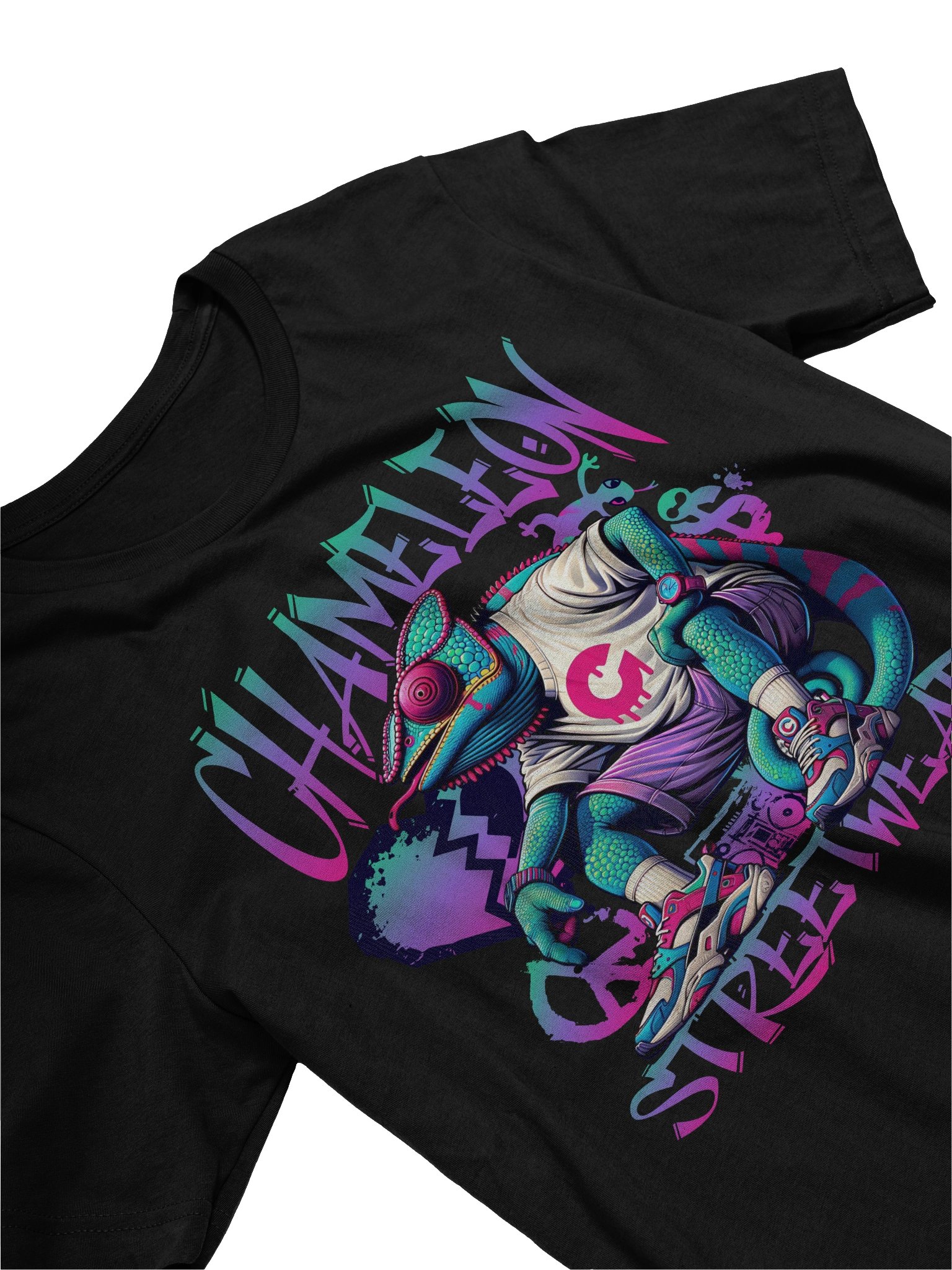 Chameleon Streetwear Urban Lizard Hip-Hop T-Shirt product image (3)