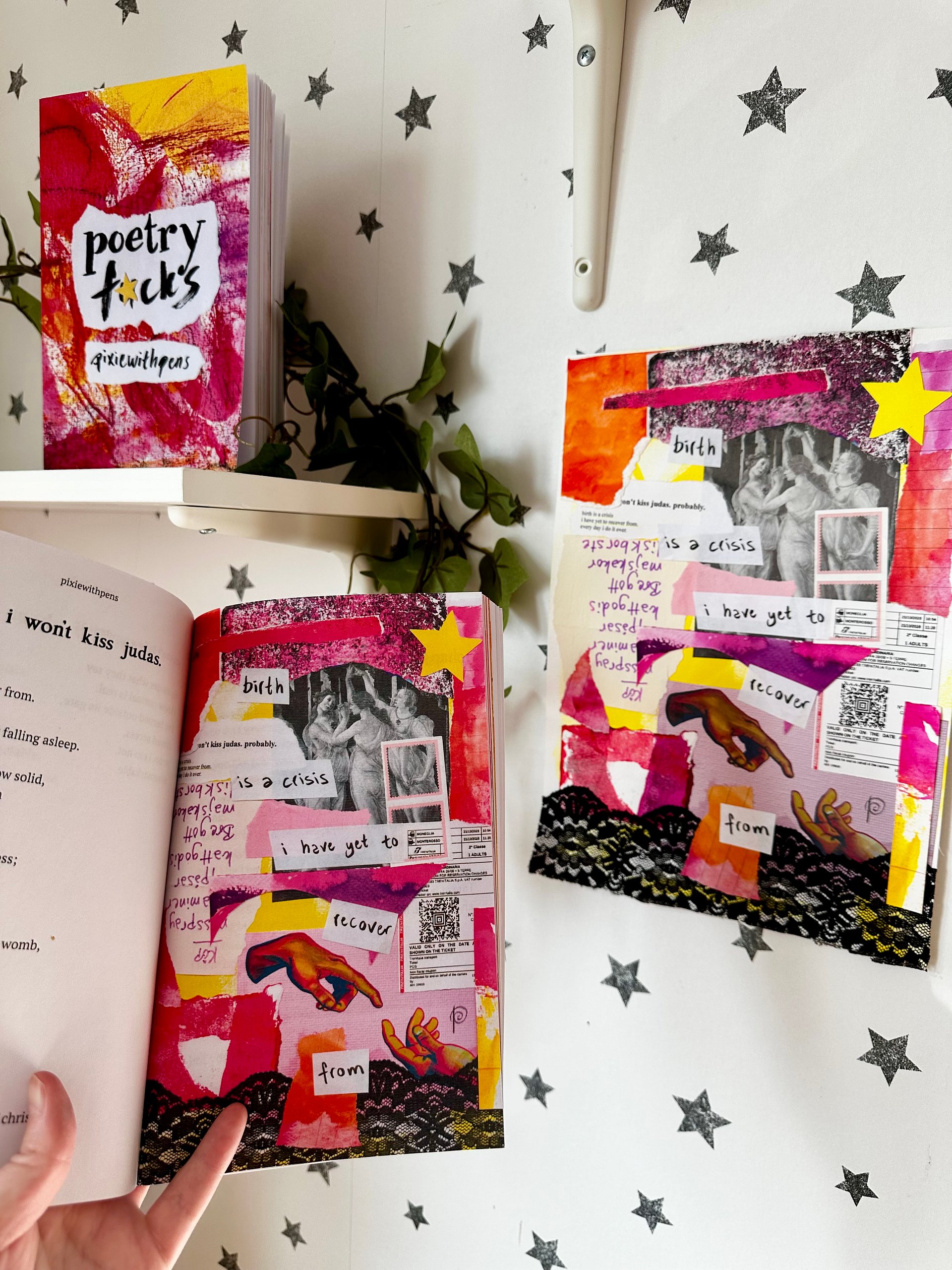'birth is a crisis' collage original from 'poetry f*cks' product image (3)