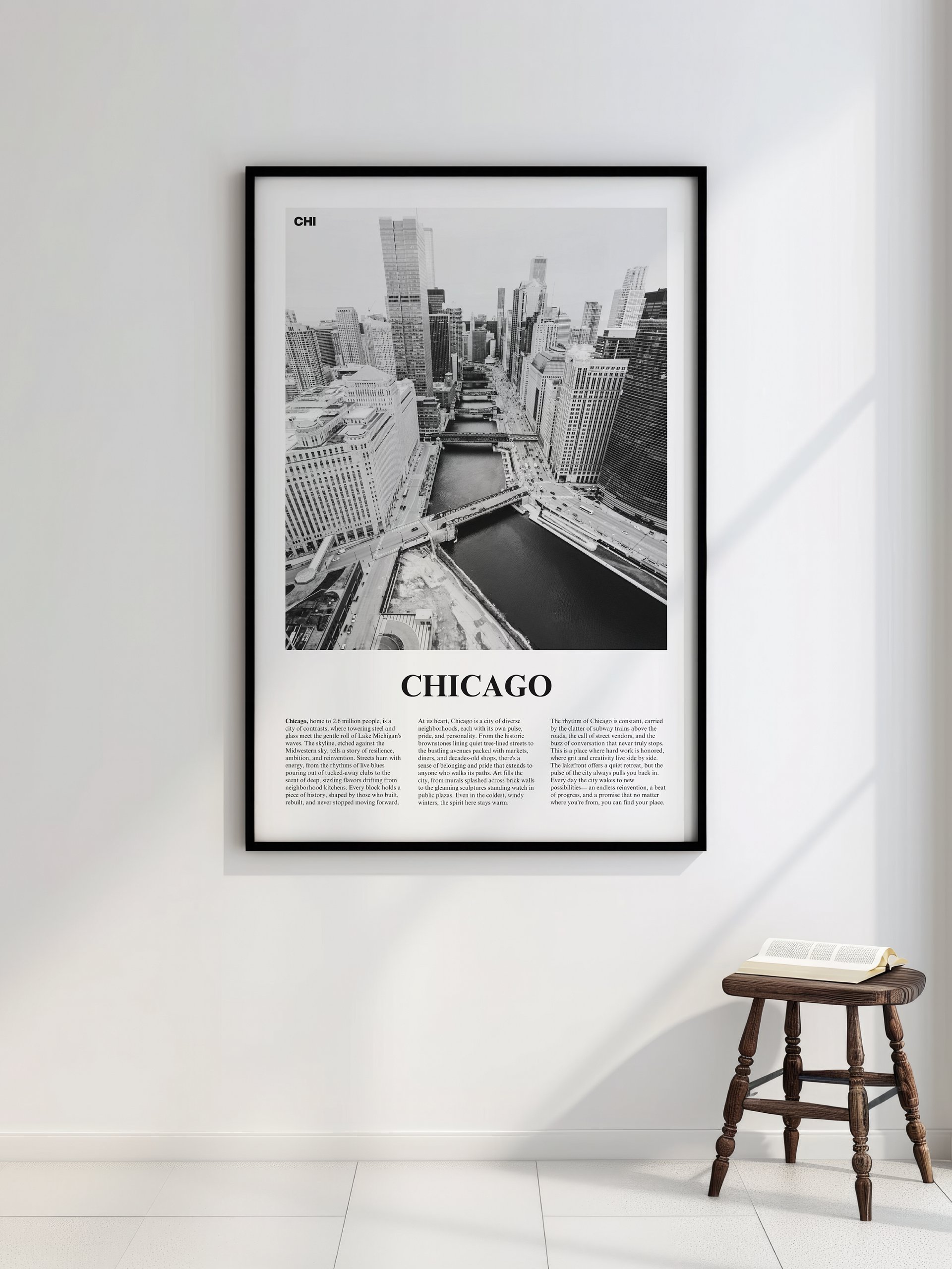 Chicago 03 Newspaper Poster | Framed product image (2)