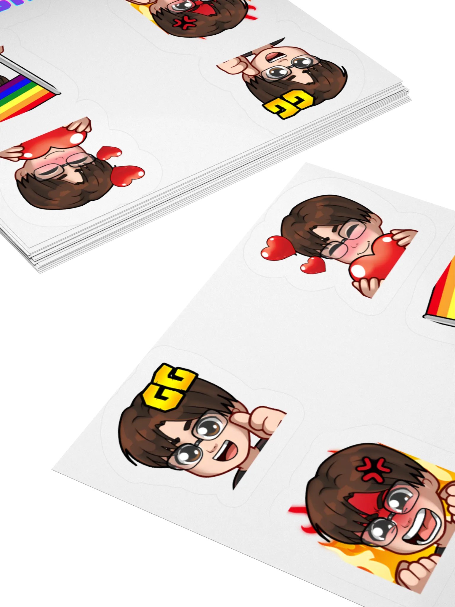 Expressive Emote Kiss Cut Stickers Set product image (4)