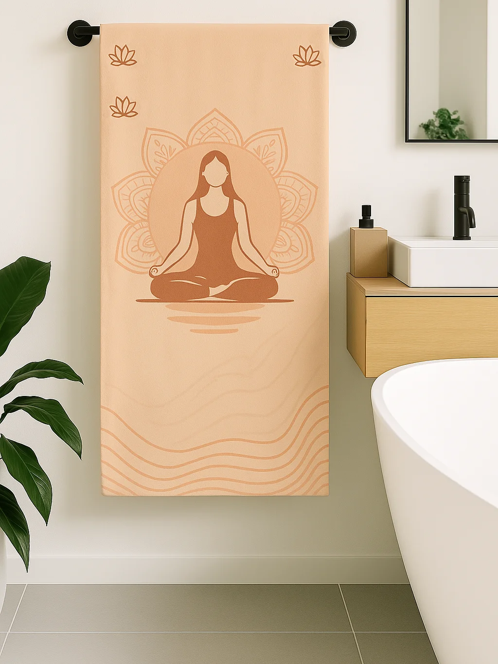 Toalla de Playa “Tranquil Flow” – Diseño Mandala (Algodón y Poliéster) product image (3)
