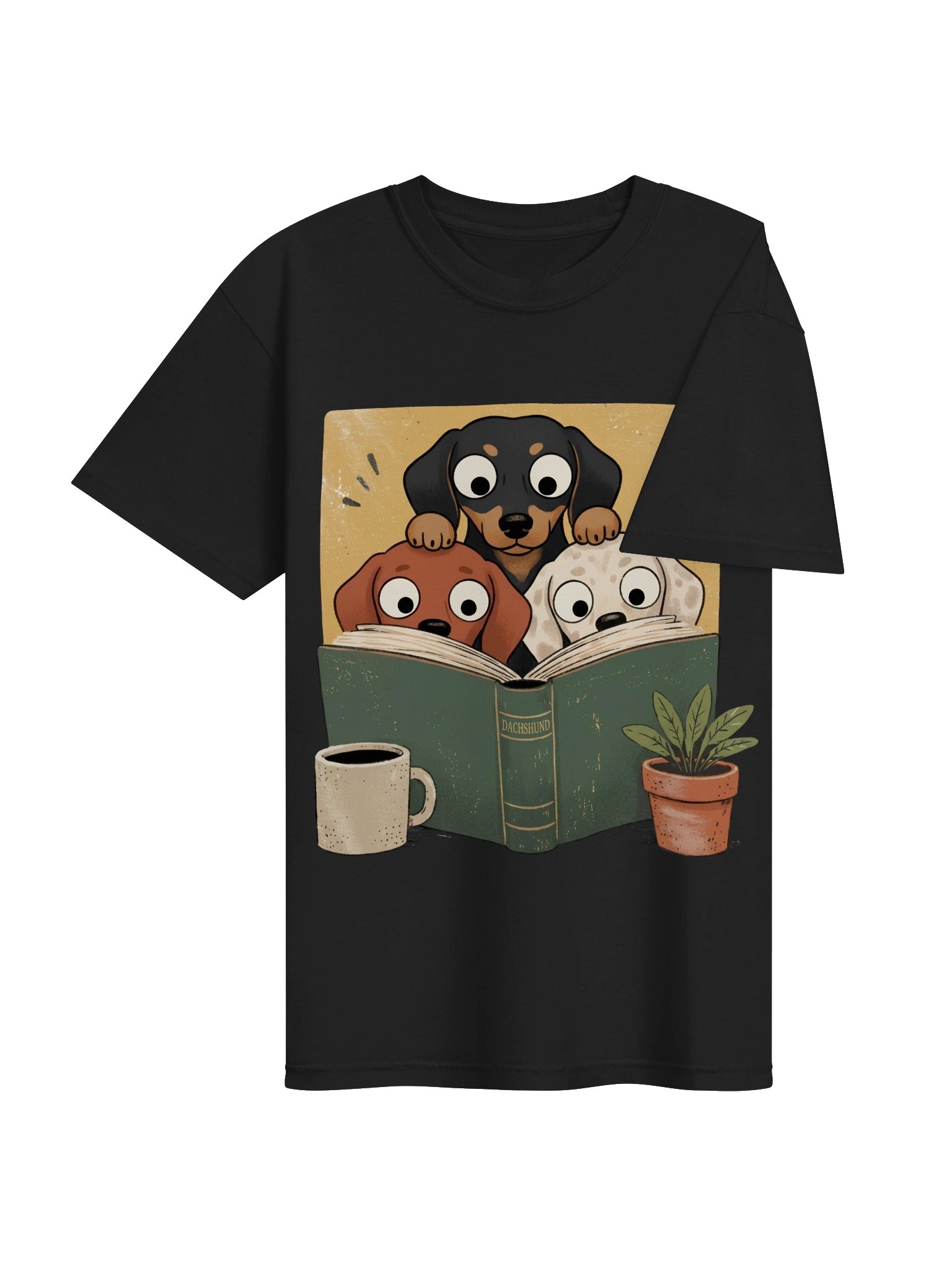 Cozy Reading Dachshunds Tee product image (4)