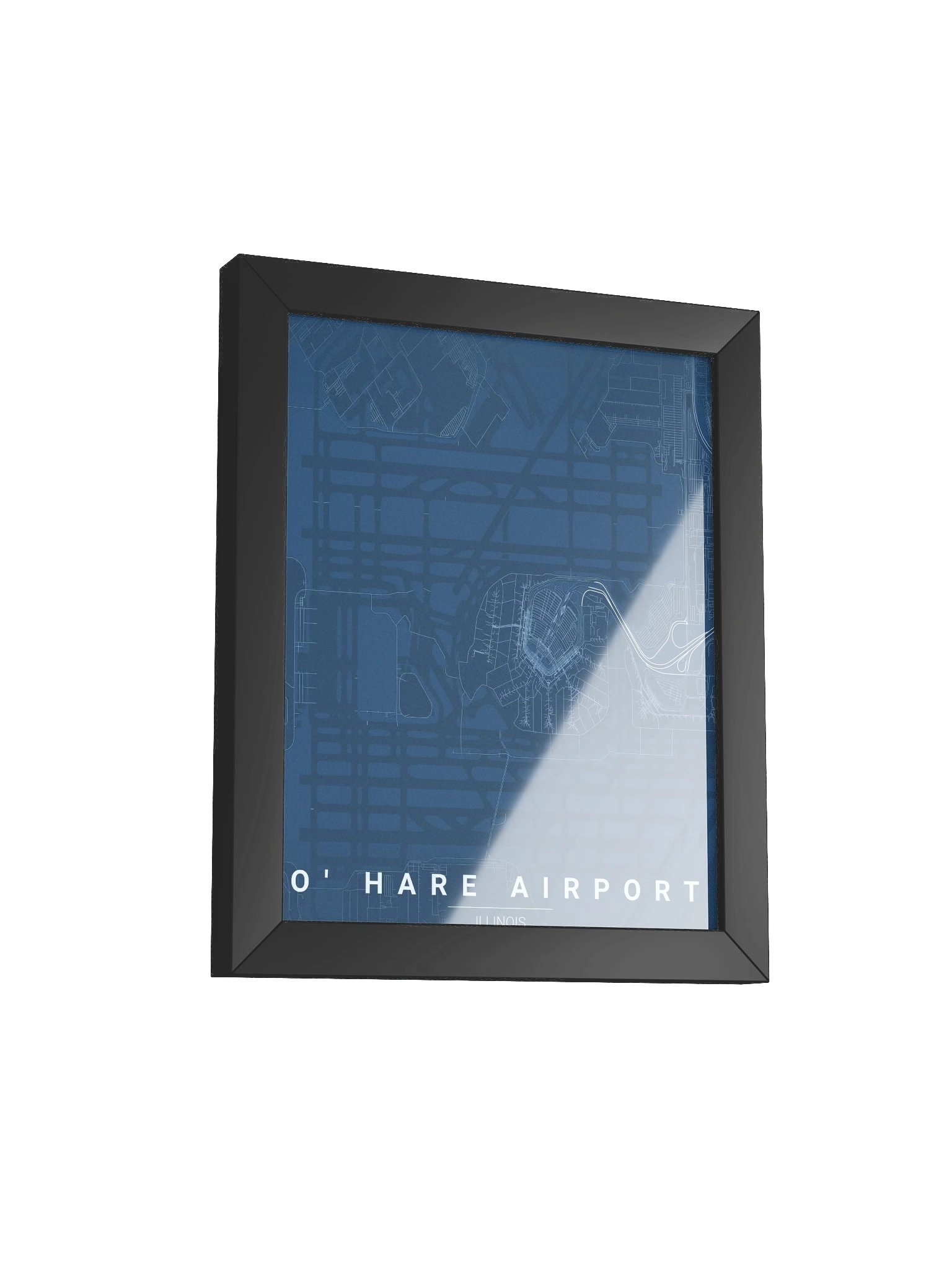 Framed O' Hare Airport Blueprint Poster product image (6)