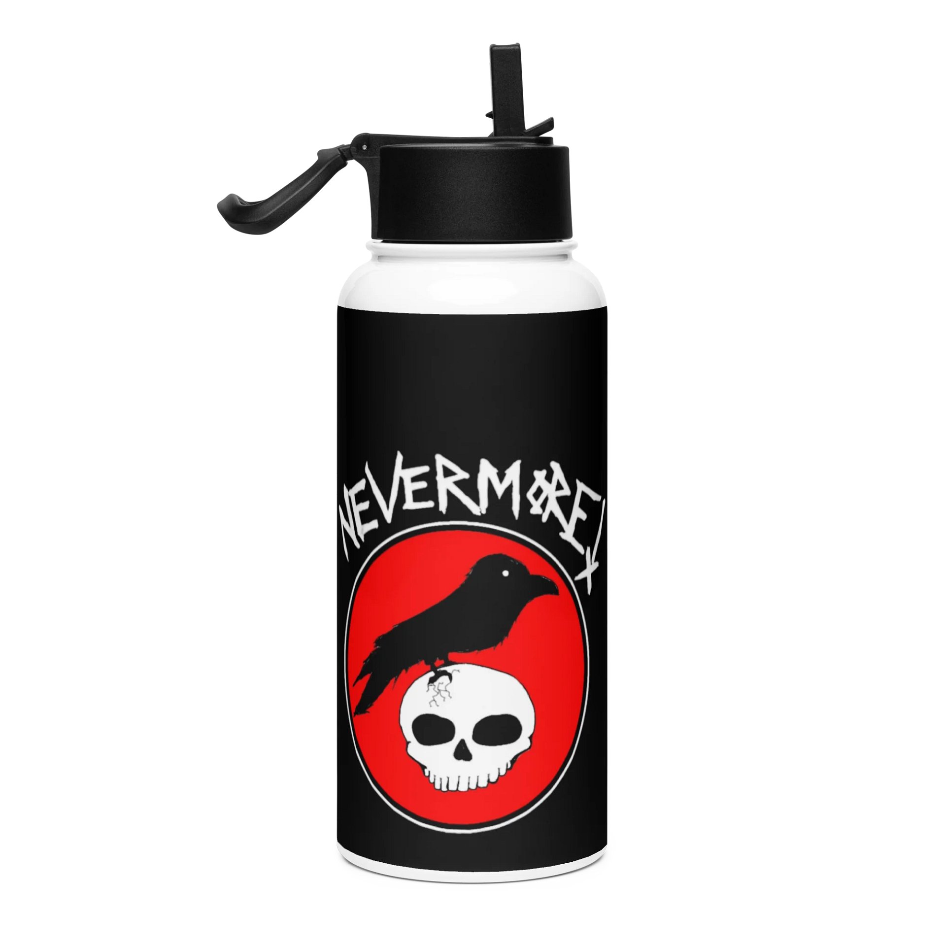 "Nevermore" Stainless Steel Water Bottle product image (4)