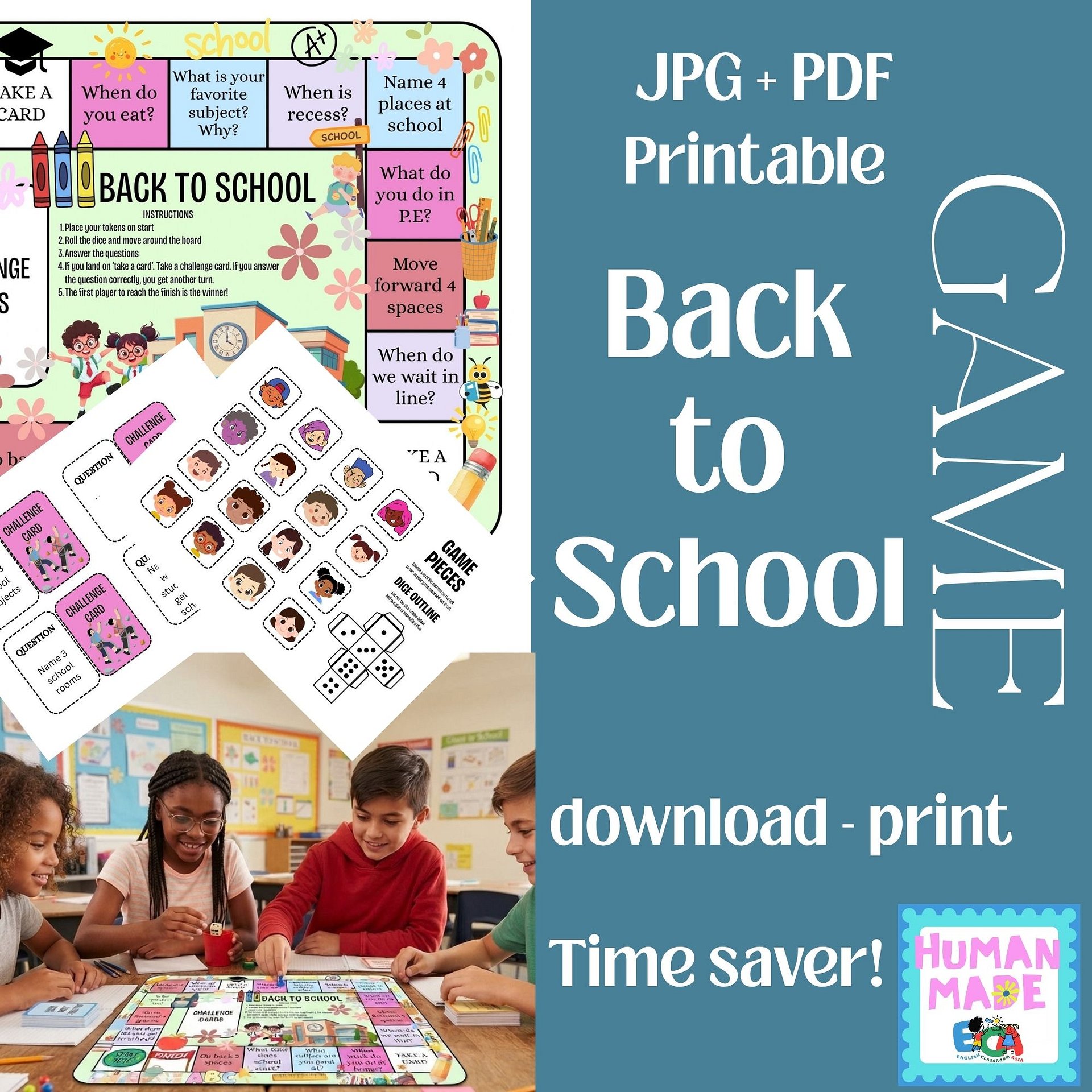 Back to School Printable Board Game product image (1)