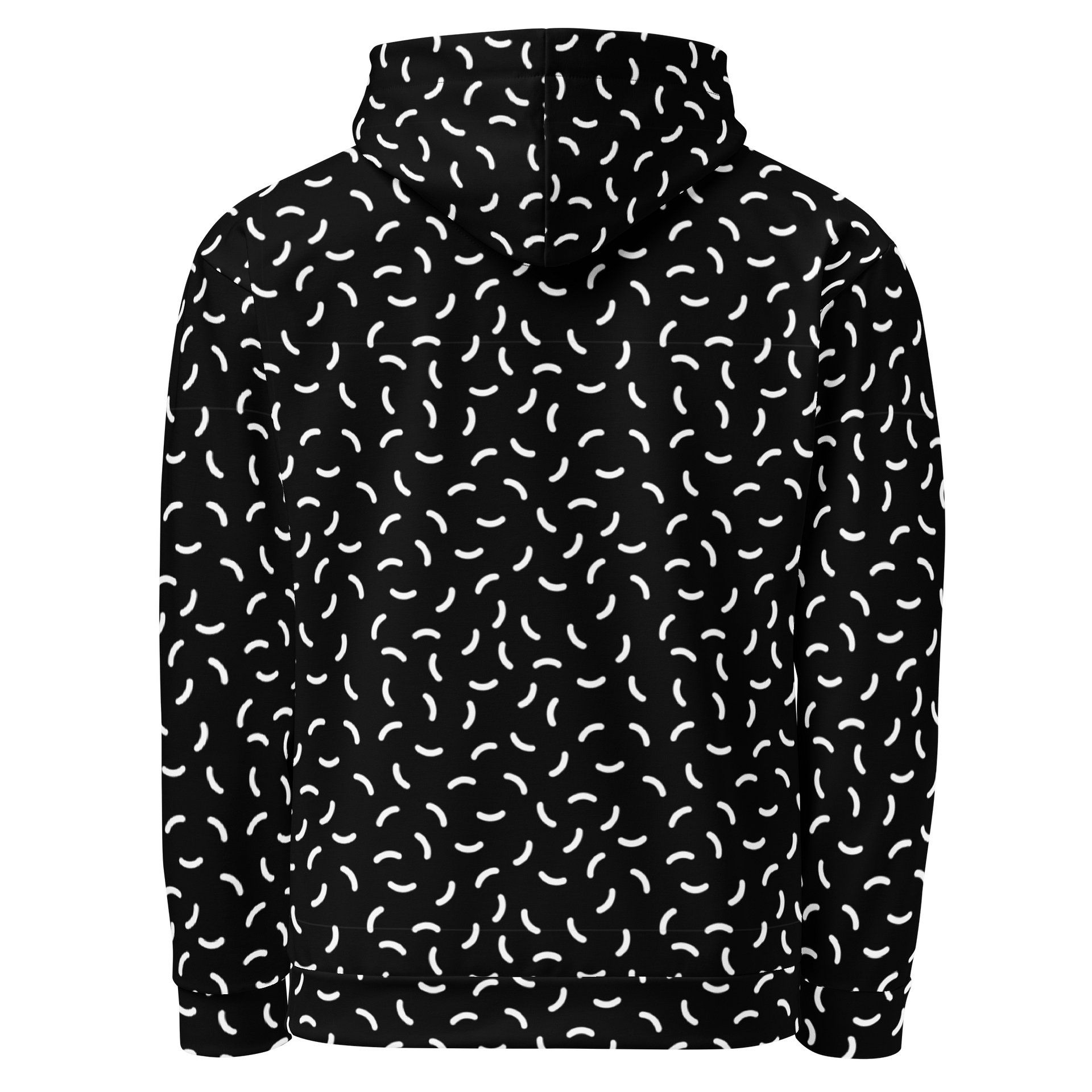 Versatile Black and White Pattern Hoodie for Everyday Wear product image (3)