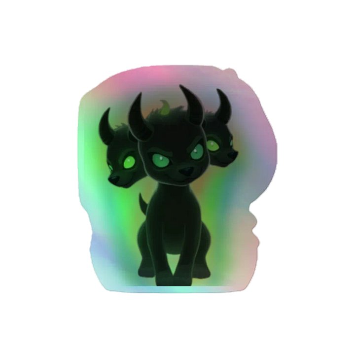 Krush's Cerberus Pup Holographic Sticker ✨🐾 product image (2)