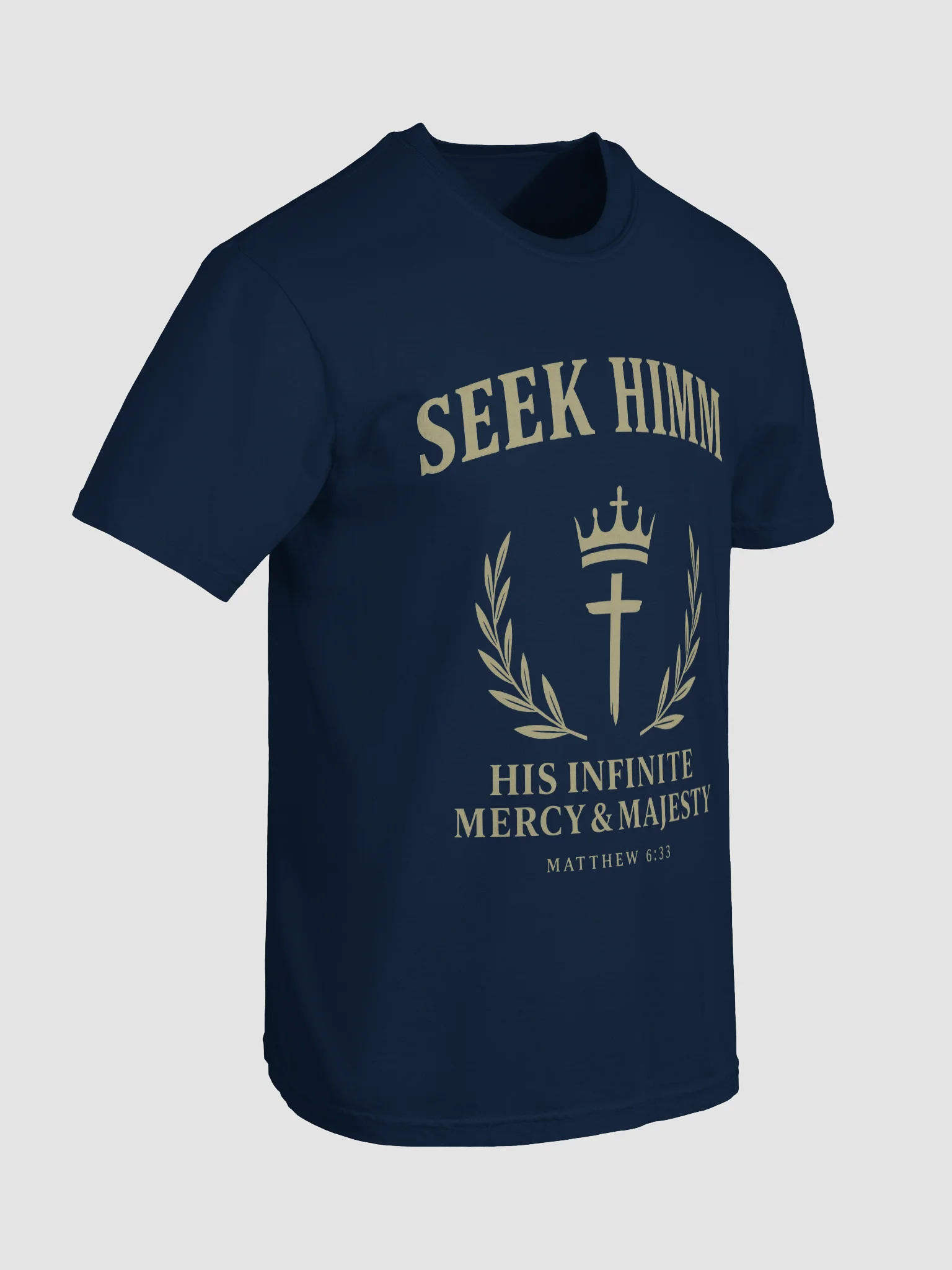 Seek Himm™ [Navy Blue] Heavy Tee — (His Infinite Mercy & Majesty) product image (7)