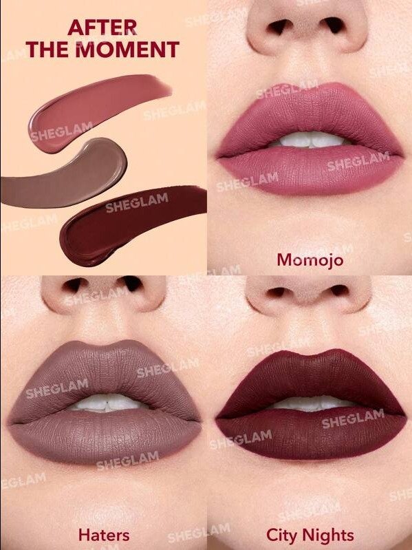 Matte Allure Mini Liquid Lipstick Set-Nude Beach 3 Pcs/Set Long Lasting Lipstick Nourishing Sunflower Oil Reduce Lip Fine Lines Liquid Lipstick Travel Set product image (2)