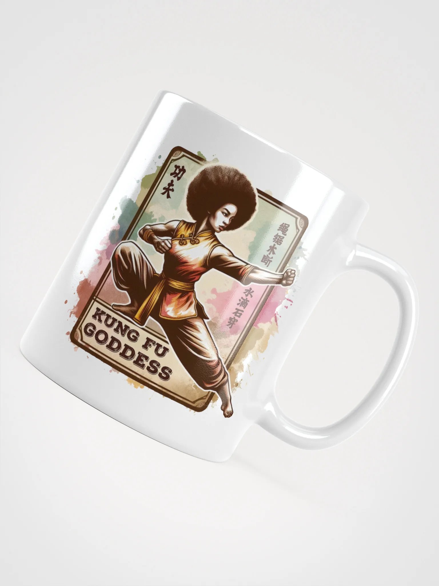 Kung Fu Woman Ceramic Mug product image (4)