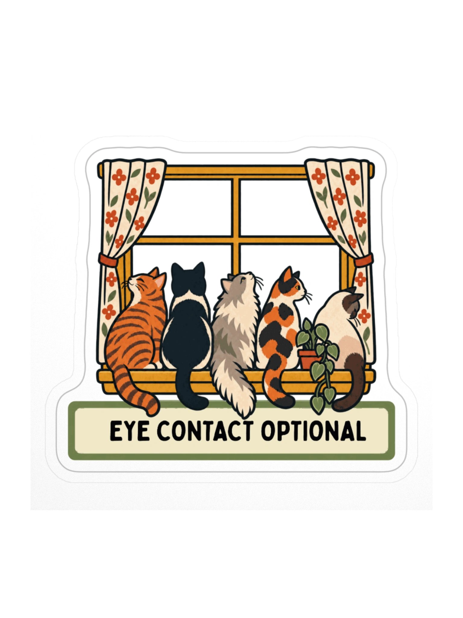 Eye Contact Optional - Sticker product image (1)