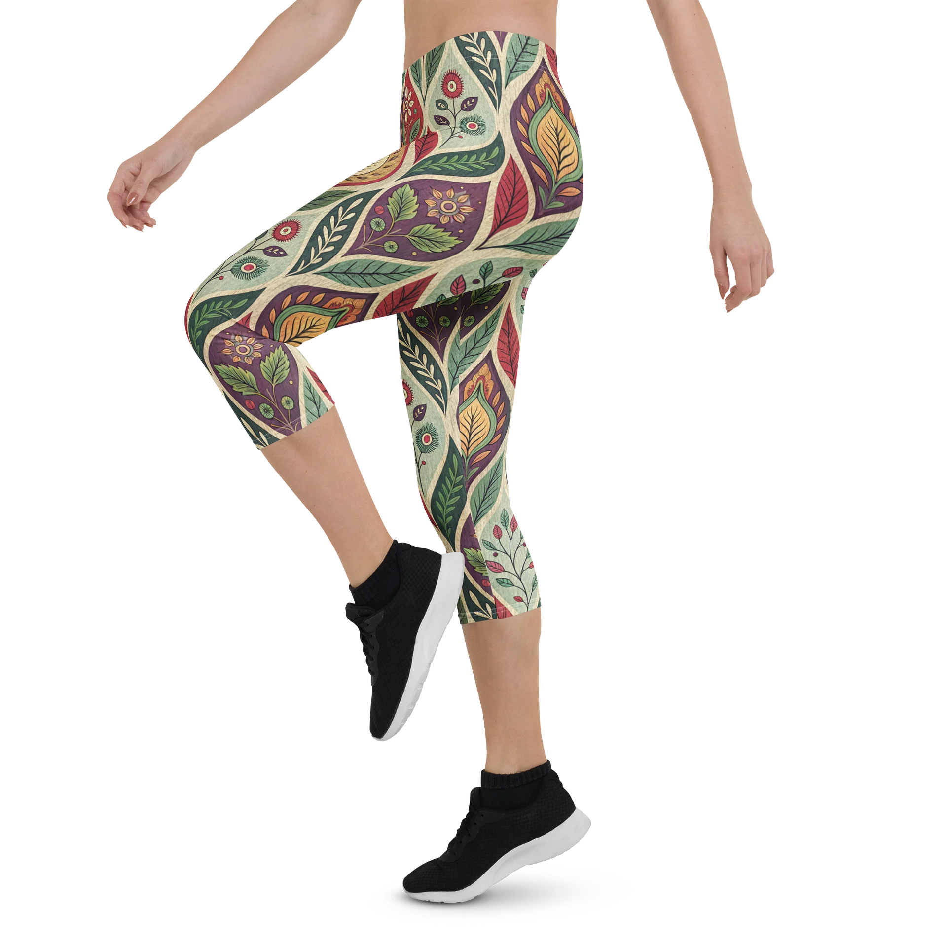 Folk Flower Capri Leggings product image (4)