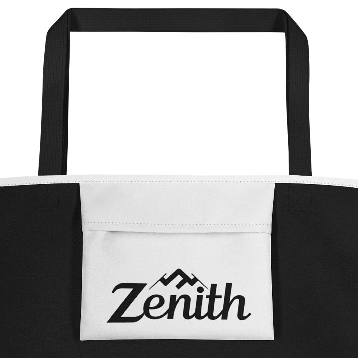 White Zenith Large Tote Bag With Pocket product image (1)