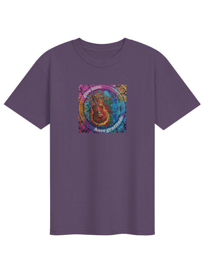 Give Love. Have Gratitude. Heavyweight Purple T-Shirt product image (1)
