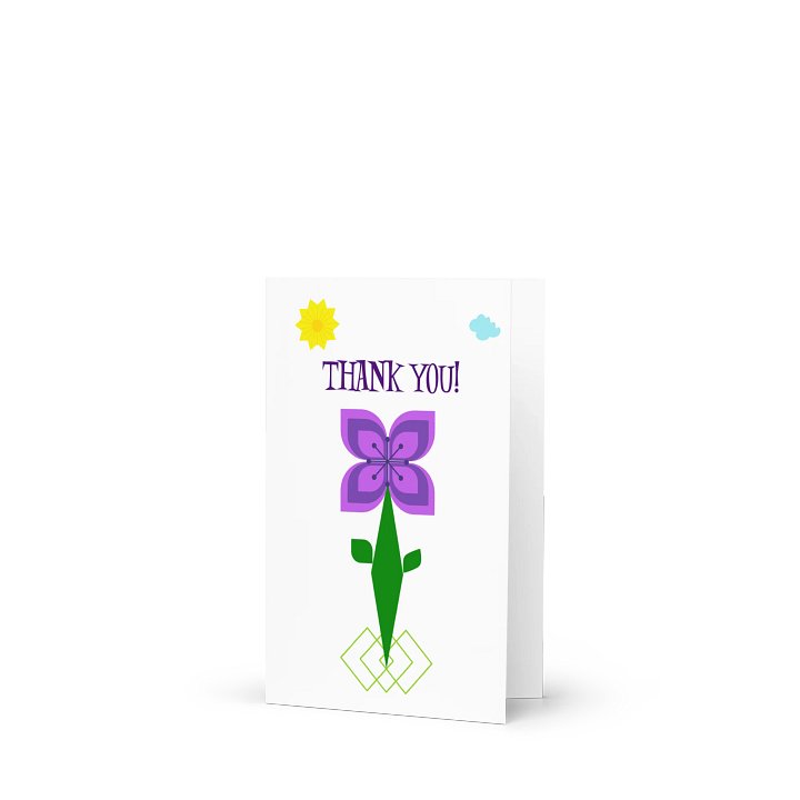 Mid Mod Thank You Greeting Card product image (1)