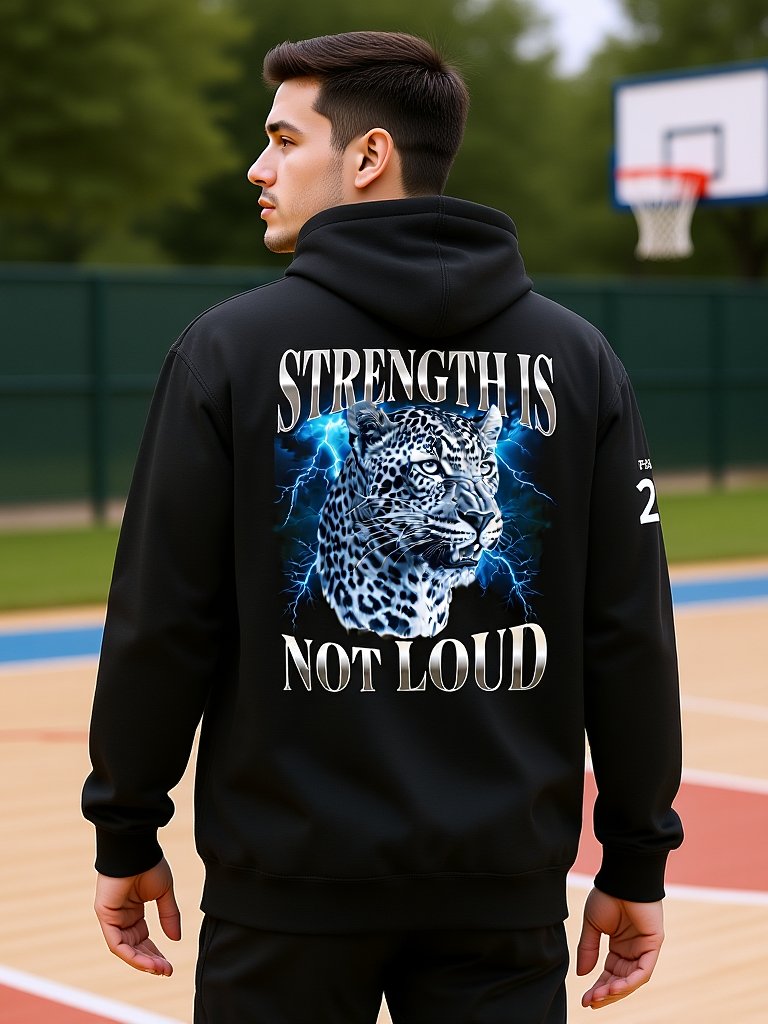 Strength is not Loud - Leopard Power Zip Hoodie - Psalm 27 product image (1)