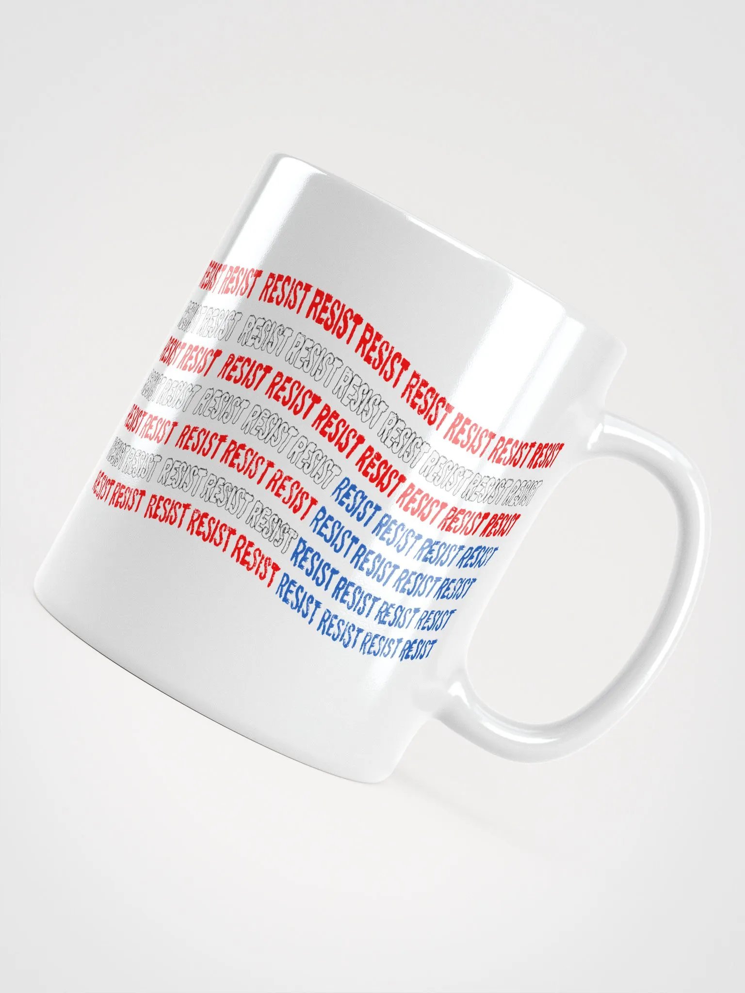Resist Upside Down Flag White Mug product image (10)