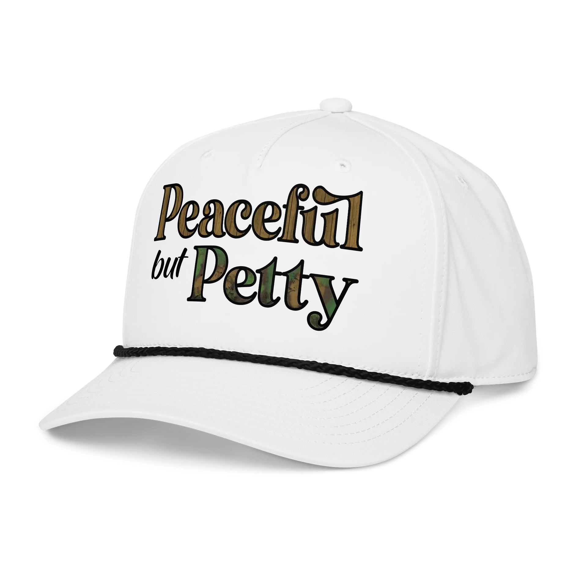 Peaceful But Petty Braided Rope Cap product image (3)