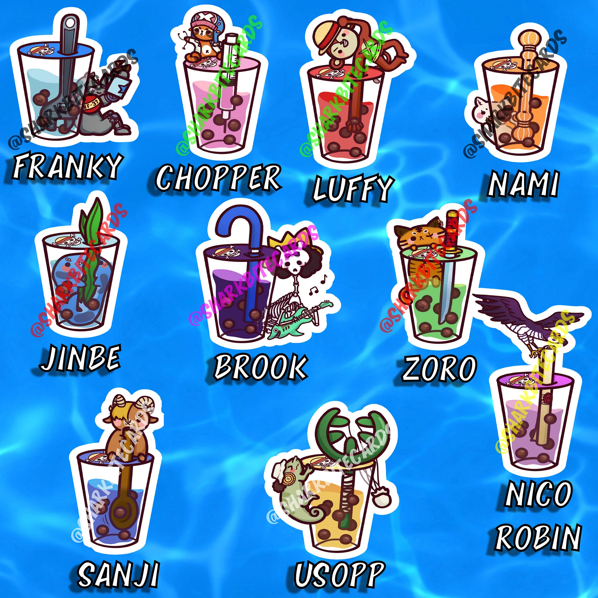 Boba x Straw Hat Pirates Stickers (Individuals) product image (11)