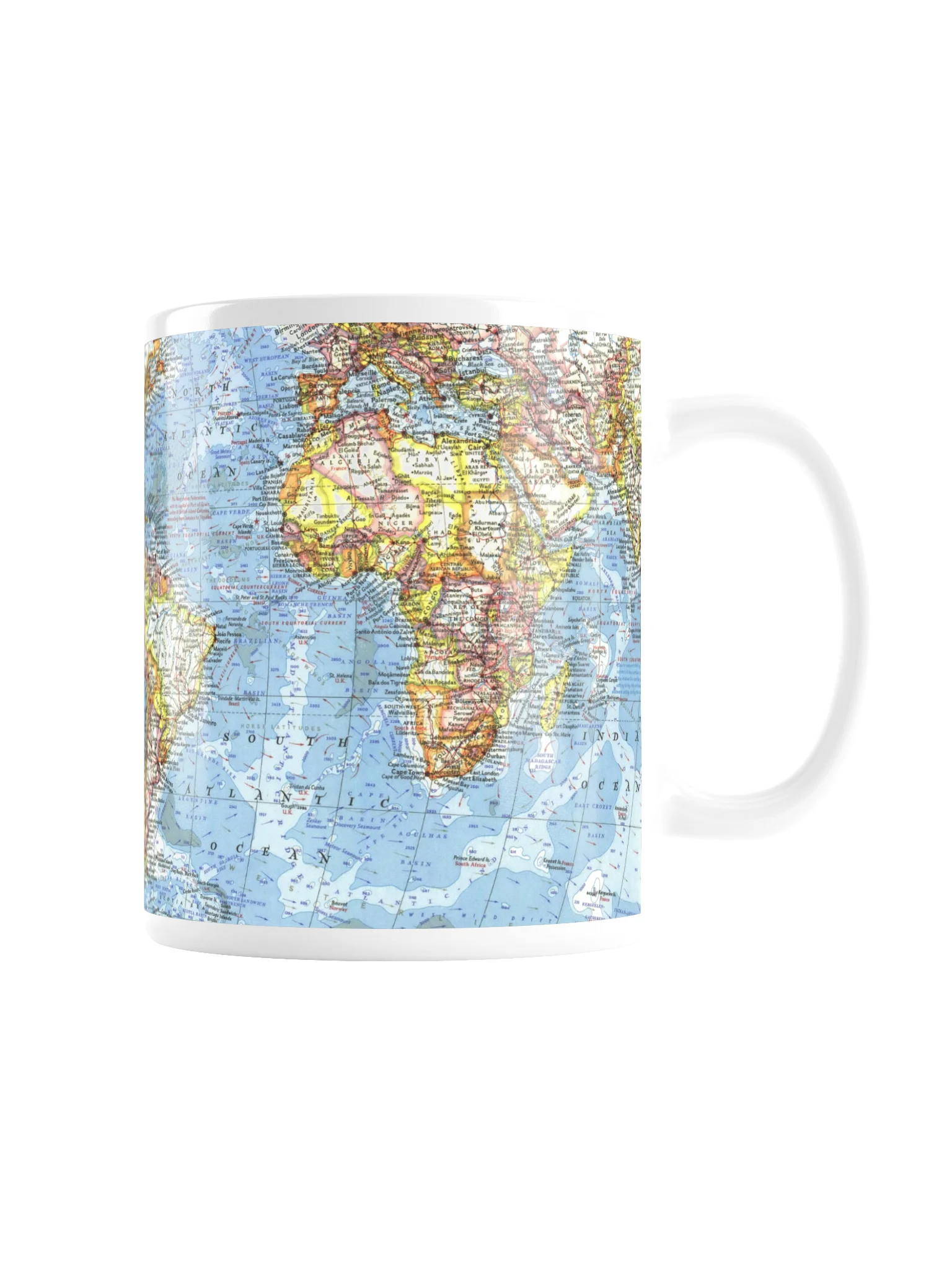 Atlas World Map Glossy Mug product image (3)