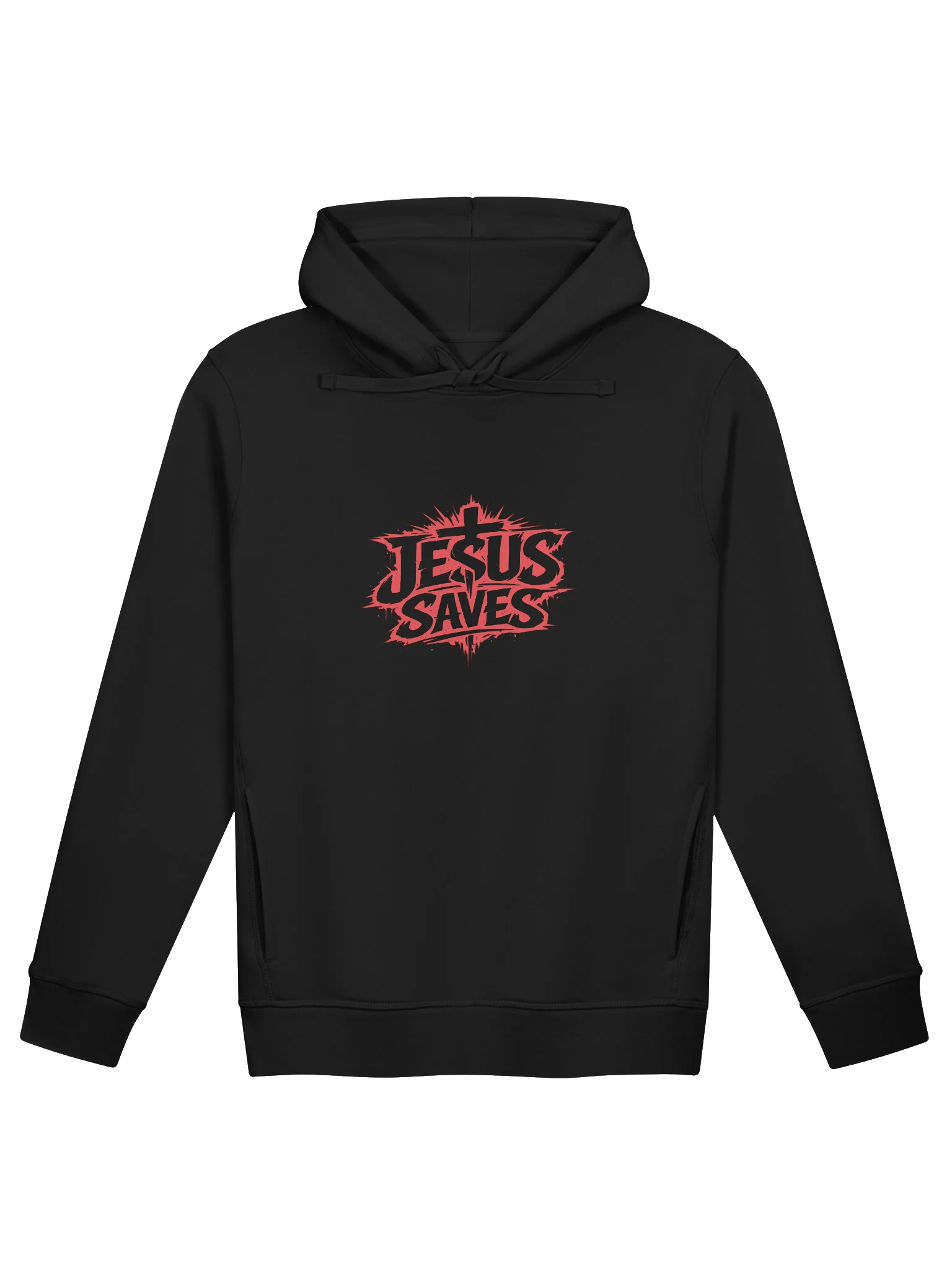 Jesus Saves Hoodie (red text) product image (4)