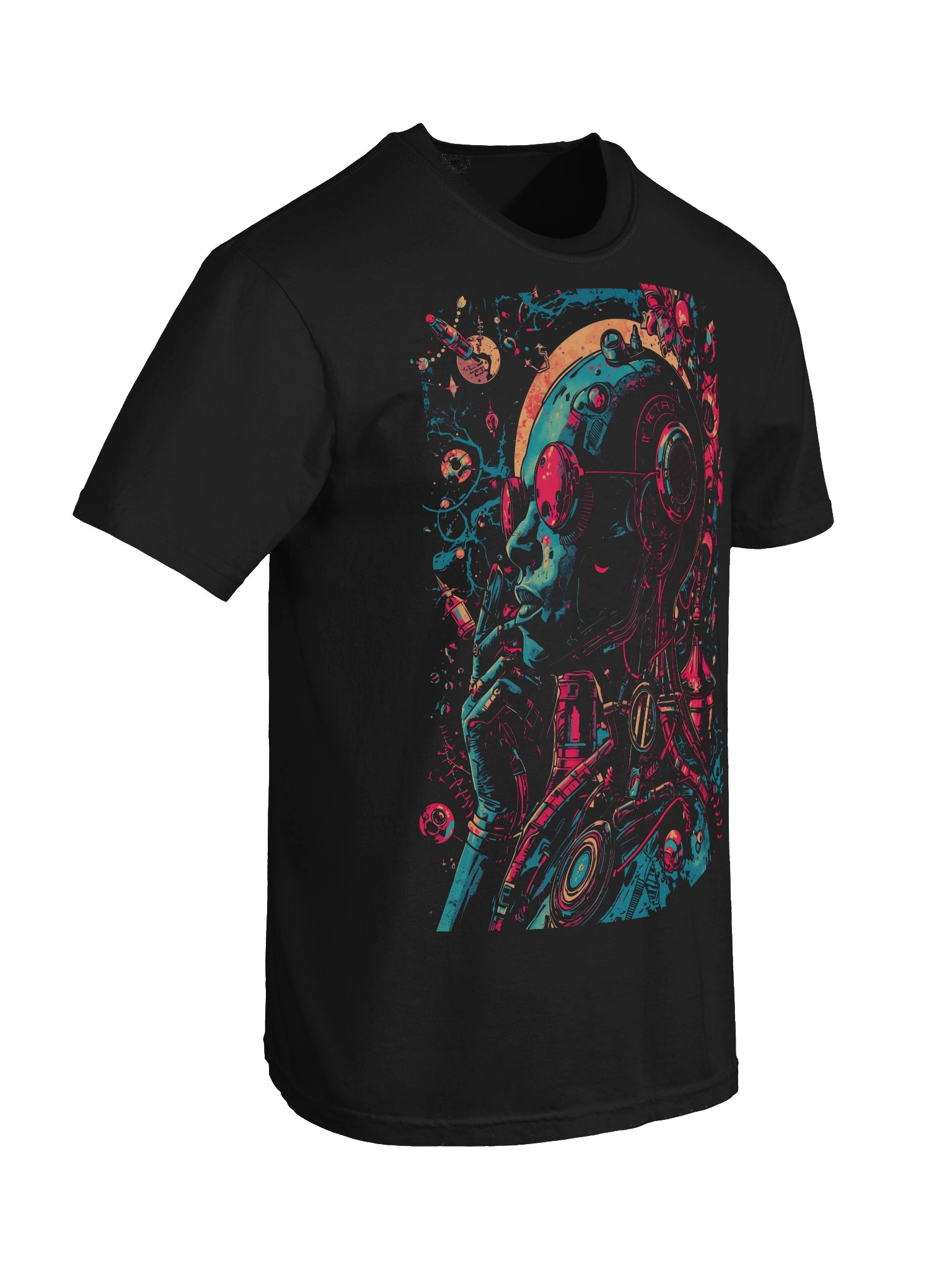 Neon Cyber Face Heavyweight T-Shirt product image (4)