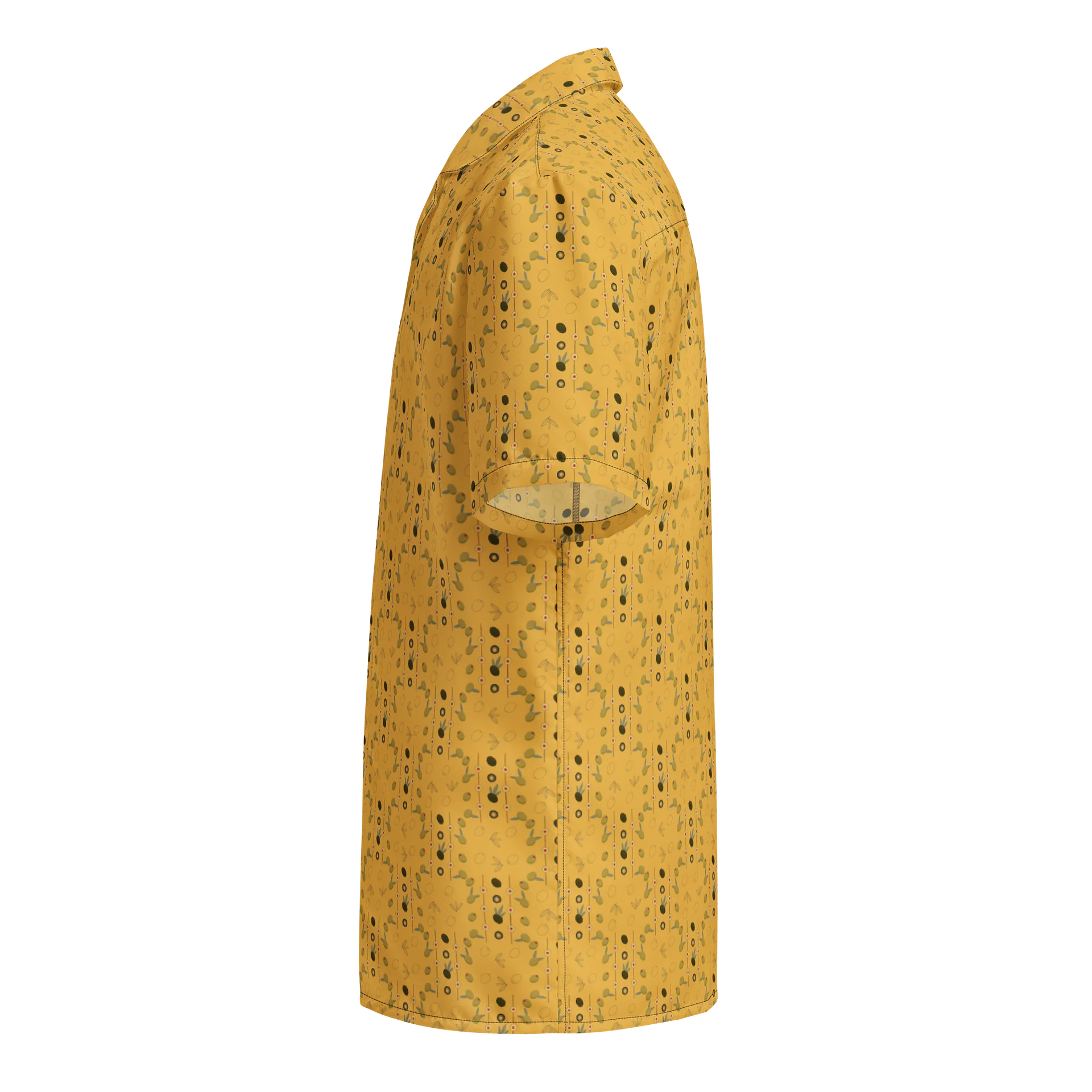 Olive Geometry Hawaiian Shirt Mustard product image (5)