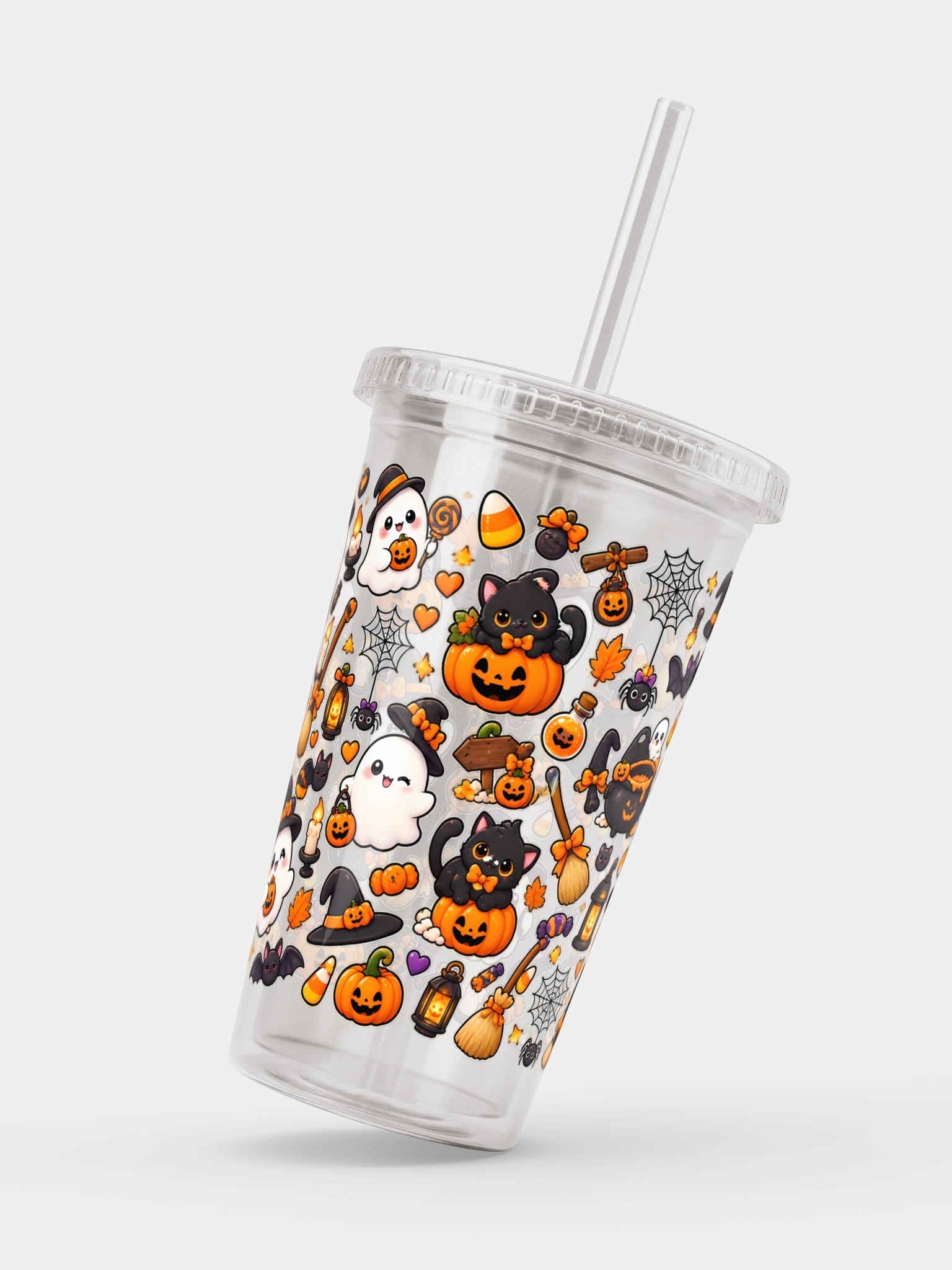Spooky Halloween Clear Dual Wall Tumbler 16 Oz (473 ml) product image (2)