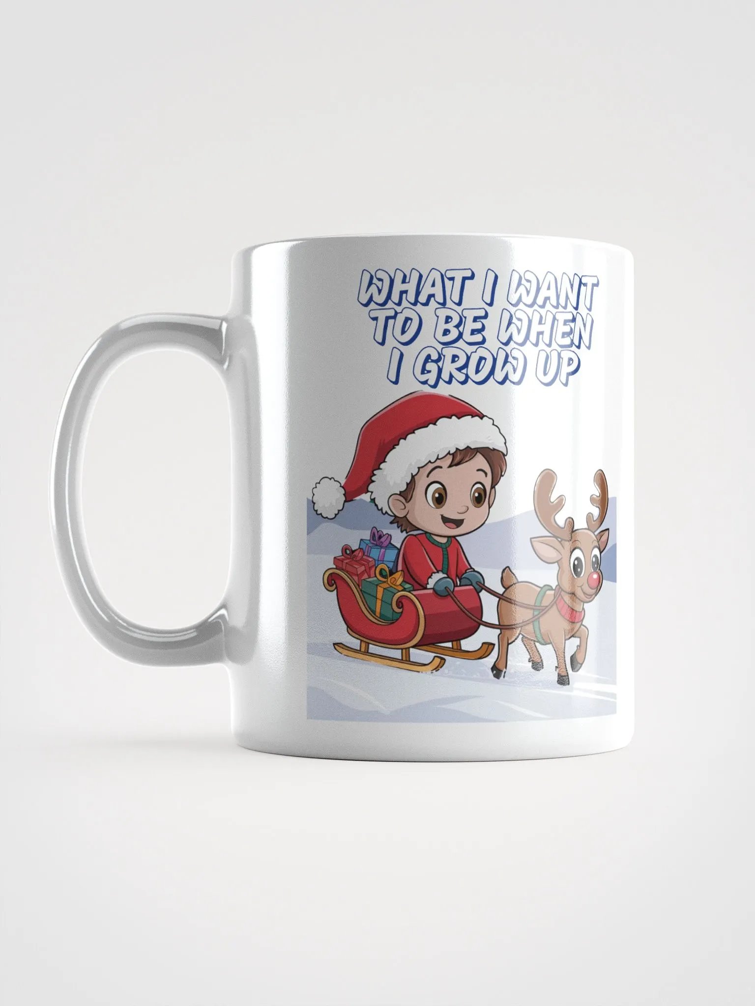 What I Want To Be When I Grow Up - Young Santa White Mug product image (17)