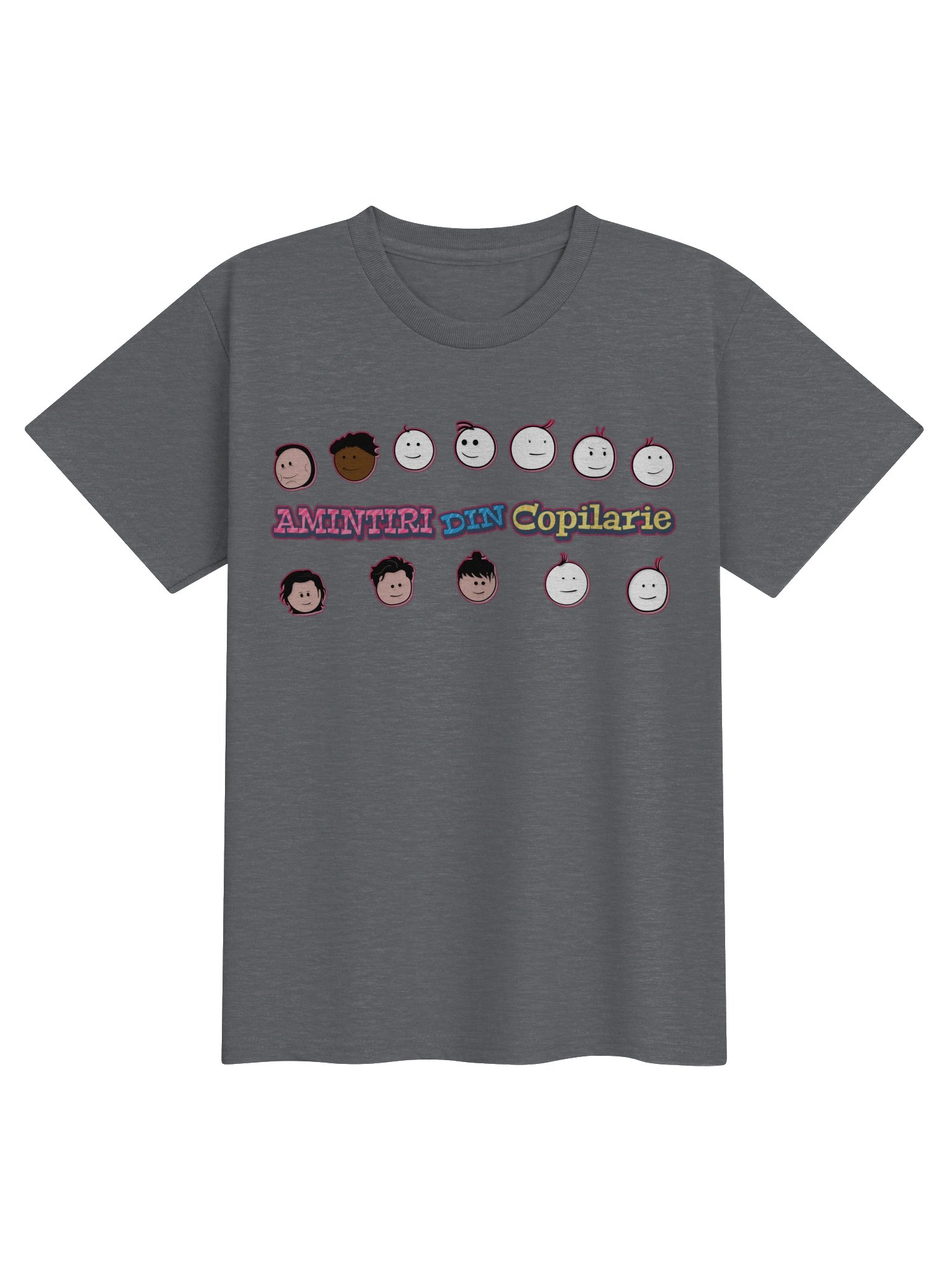 👕 Tricou Gri Fete „Amintiri Din Copilărie” – Personajele product image (1)