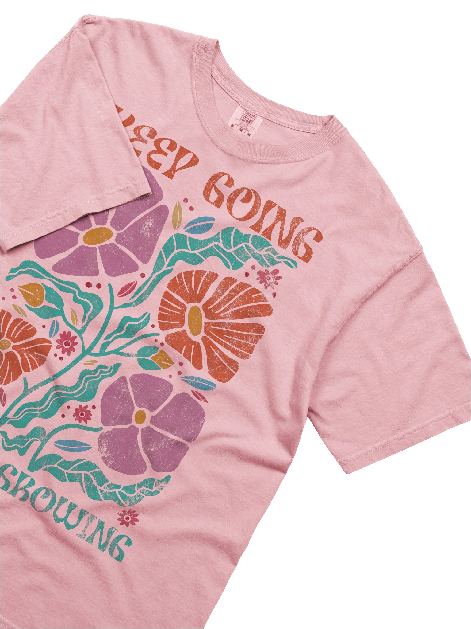 Keep Going Keep Growing Shirt – Retro Floral Motivational Aesthetic Tee product image (5)