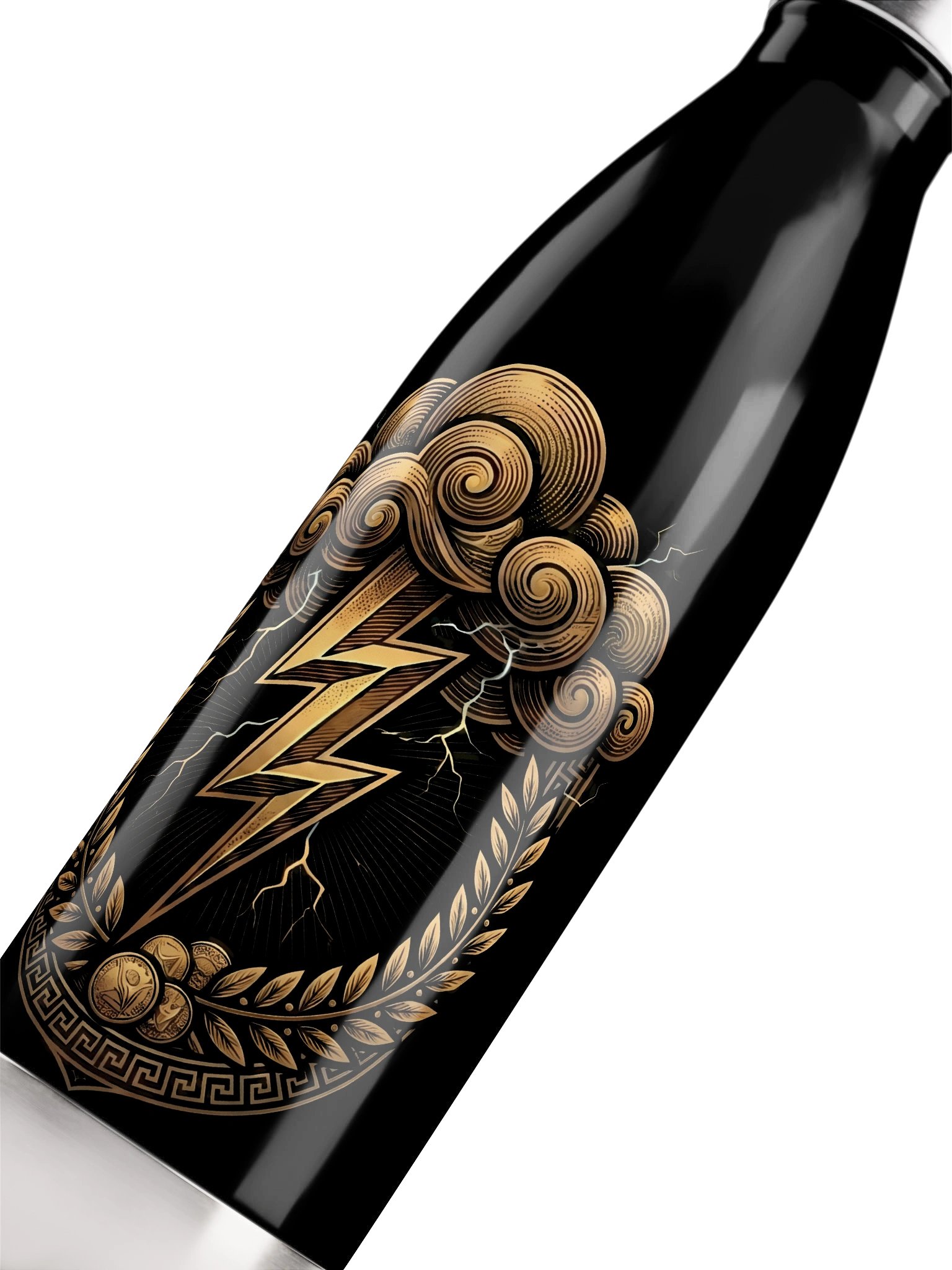 Zeus Lightning Bolt Stainless Steel Water Bottle – Greek Mythology Thunder Design product image (7)