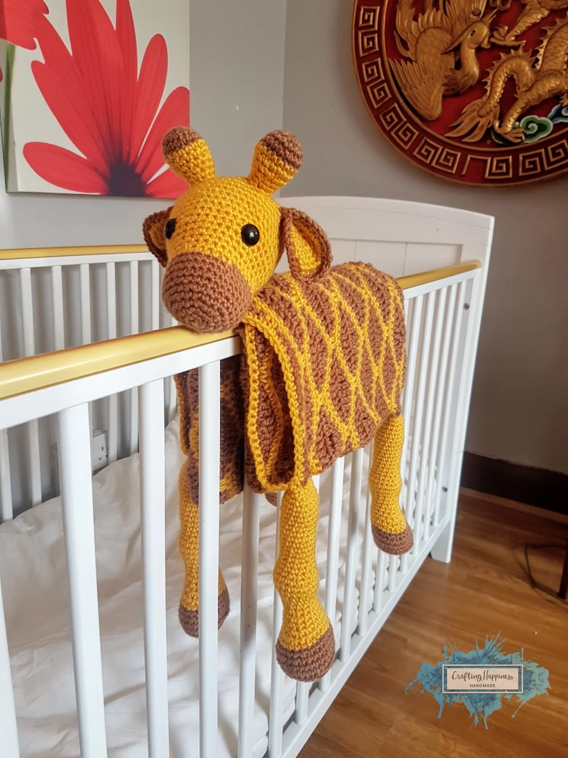 Crochet Giraffe Baby Blanket Pattern - Folding Toy Lovey PDF Pattern - Crafting Happiness product image (4)