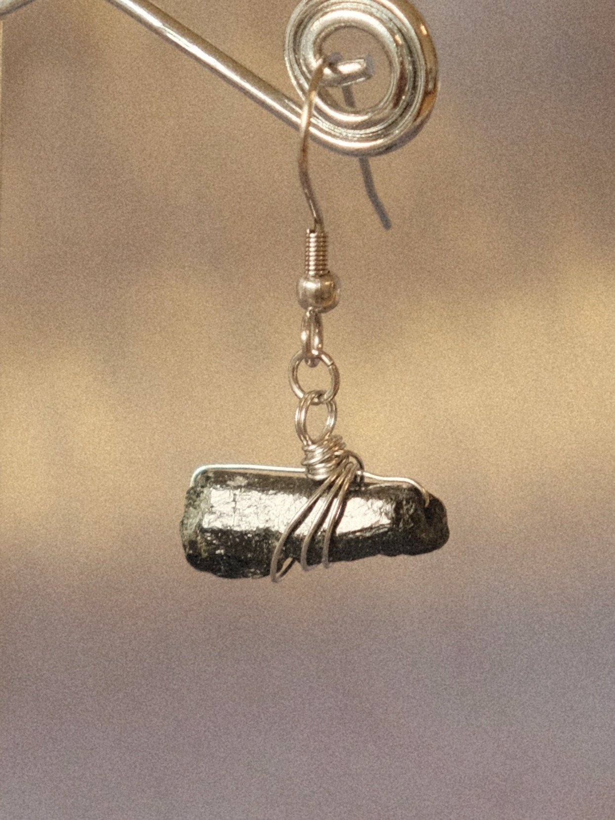 Tourmaline Wrapped Nugget Earrings product image (3)