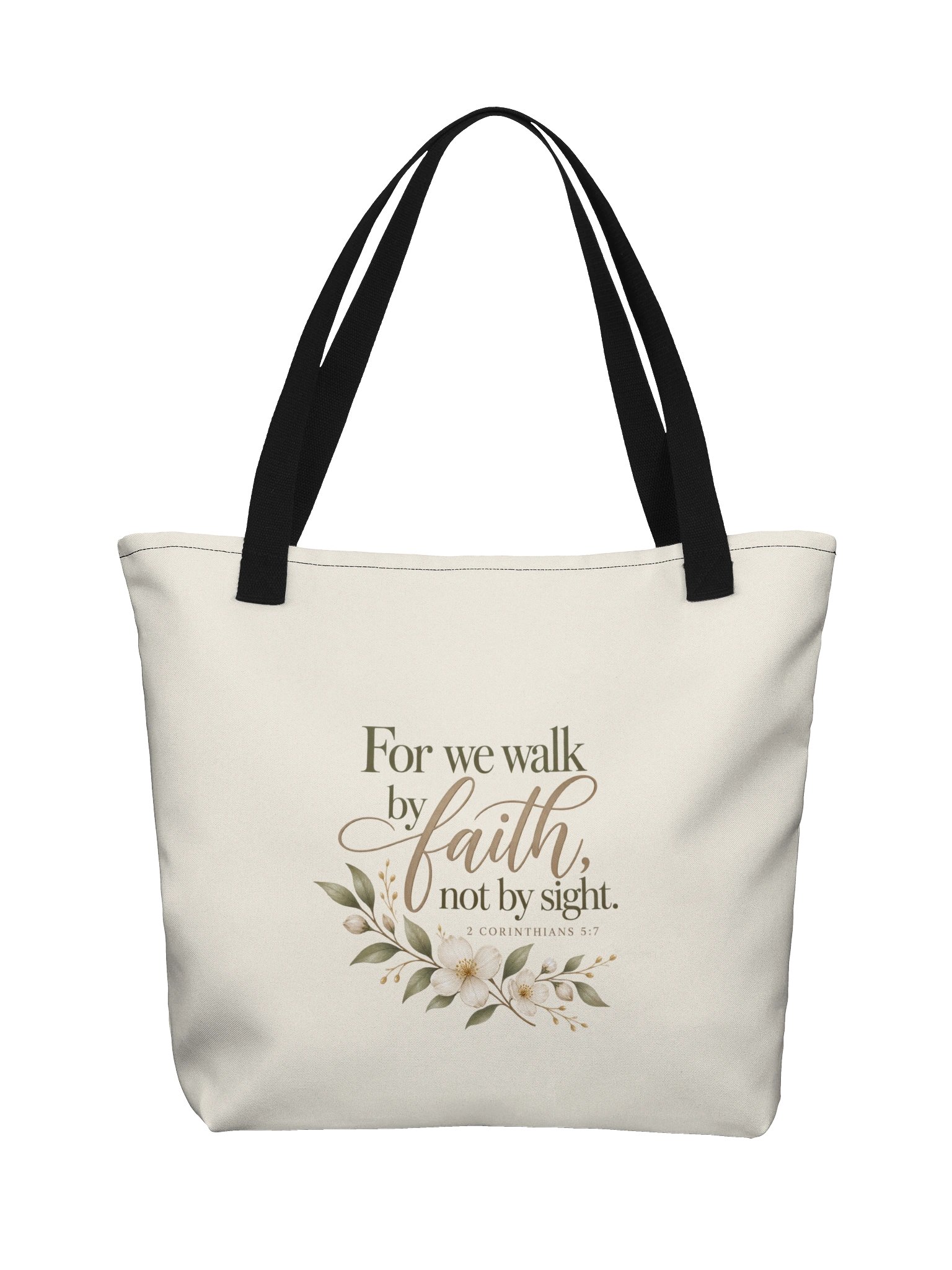 Walk by Faith – 2 Corinthians 5:7 Christian Tote Bag product image (3)