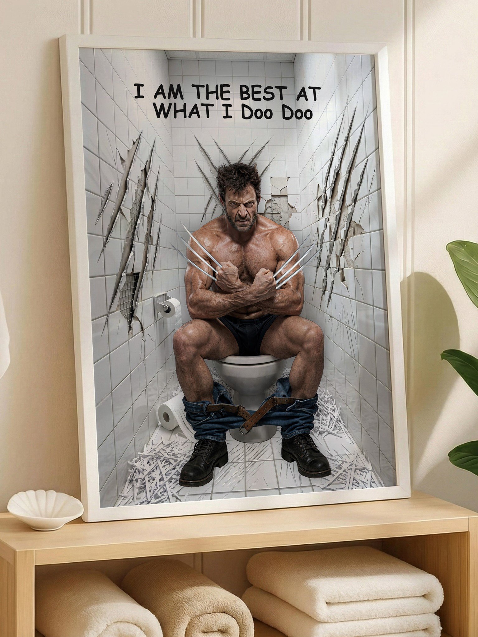 Wolverine Bathroom Wall Art 1 product image (1)