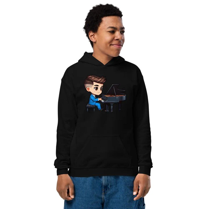 Kid Pianist Youth Hoodie product image (2)