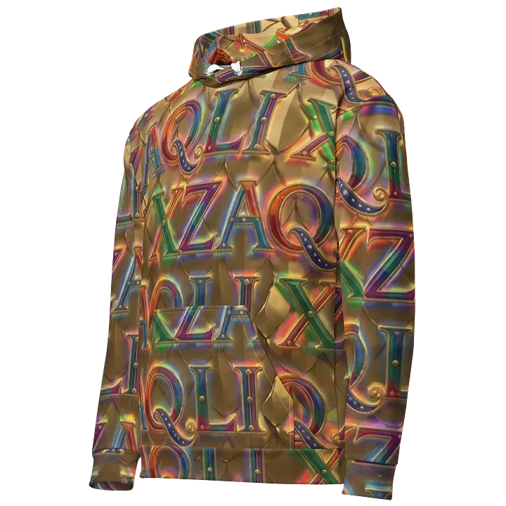 XZAQLI Liquid Gold Monogram Hoodie product image (2)